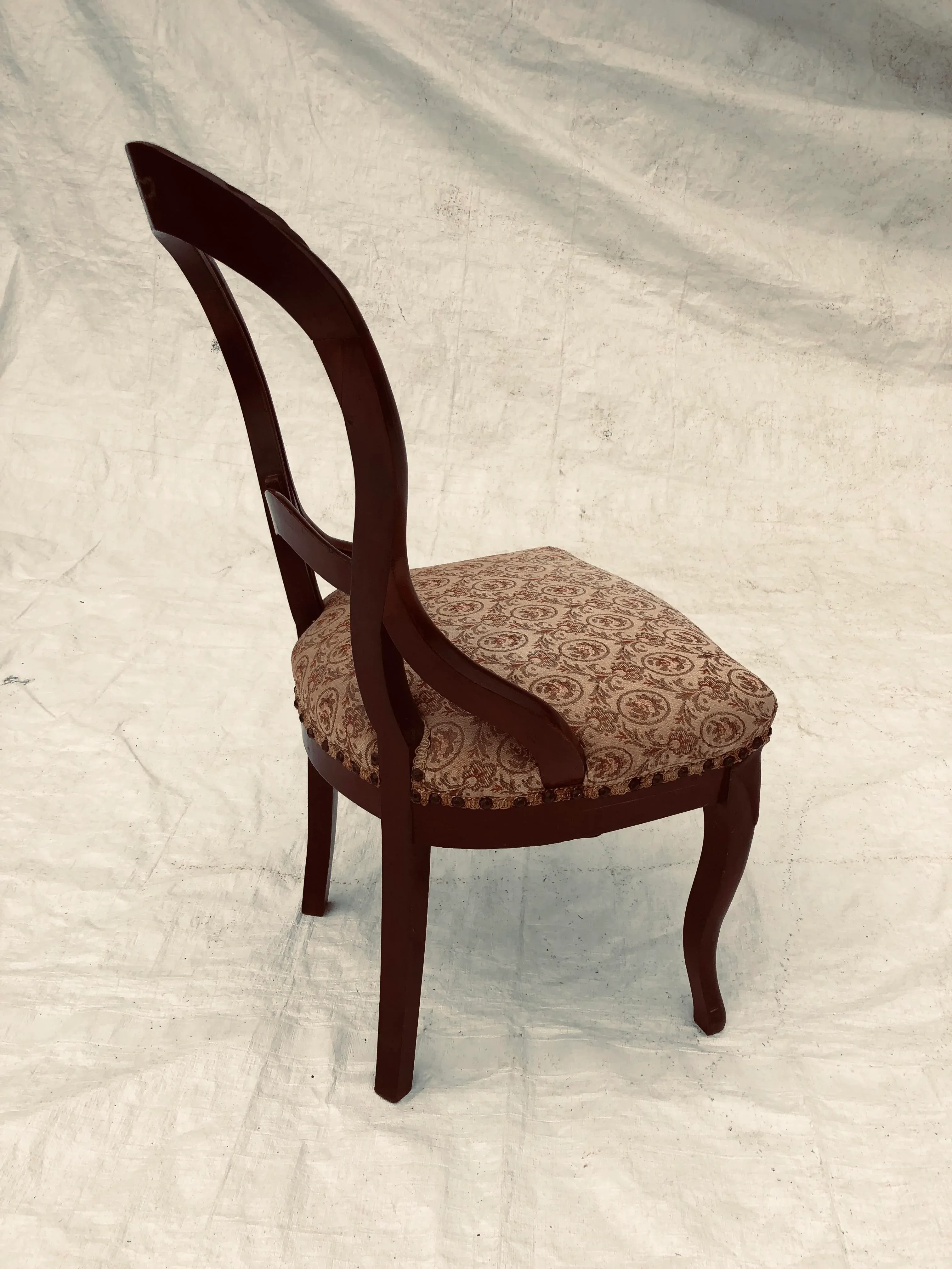 Victorian Balloon Back Solid Walnut Side Chair Chairish