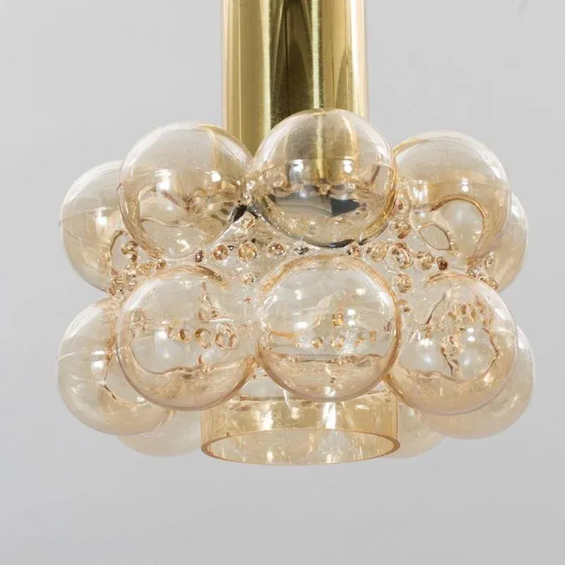 Bubble Glass Pendant Lamp by Helena Tynell, 1960s