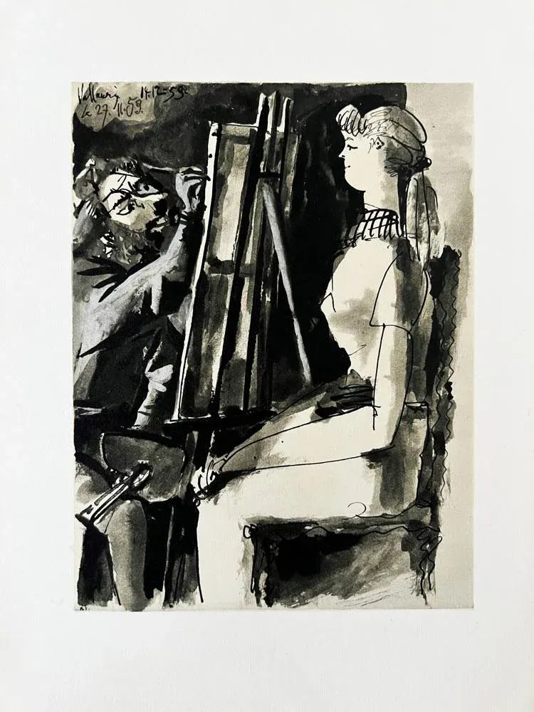 Pablo Picasso, Le Peintre et son Modèle I, 1954, Lithograph