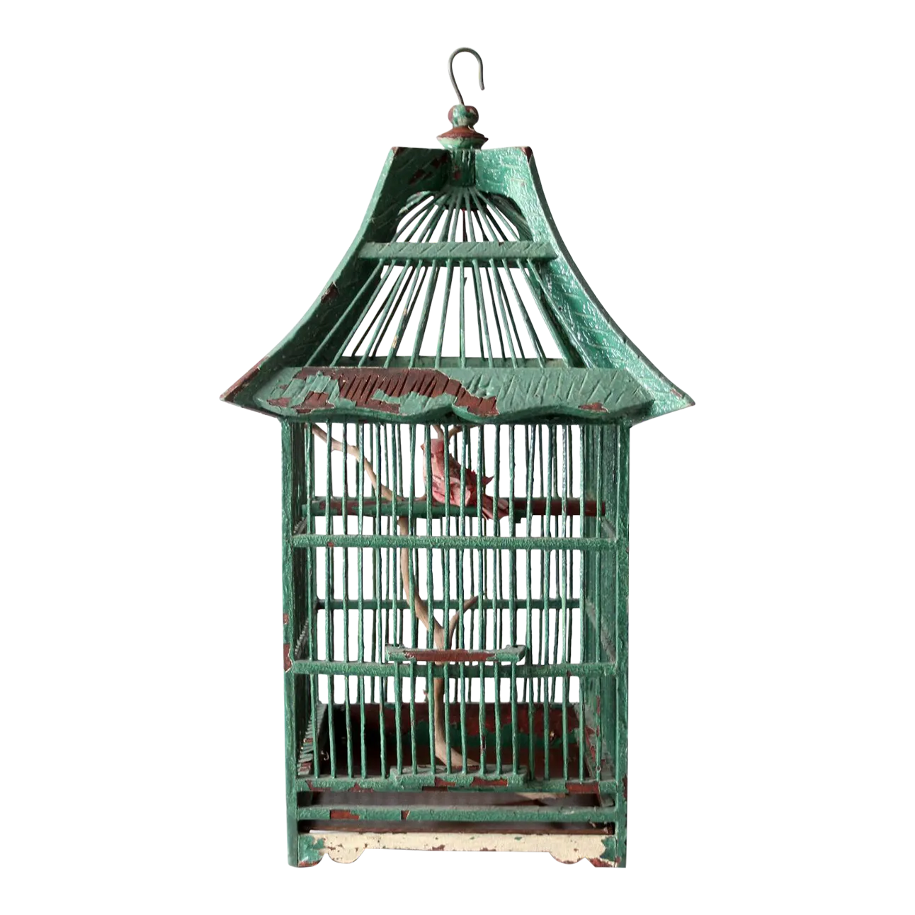 Antique Wooden Bird Cage Chairish