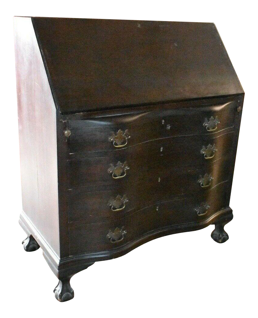 Antique Mahogany Governor Winthrop Drop Front Secretary Desk Chairish