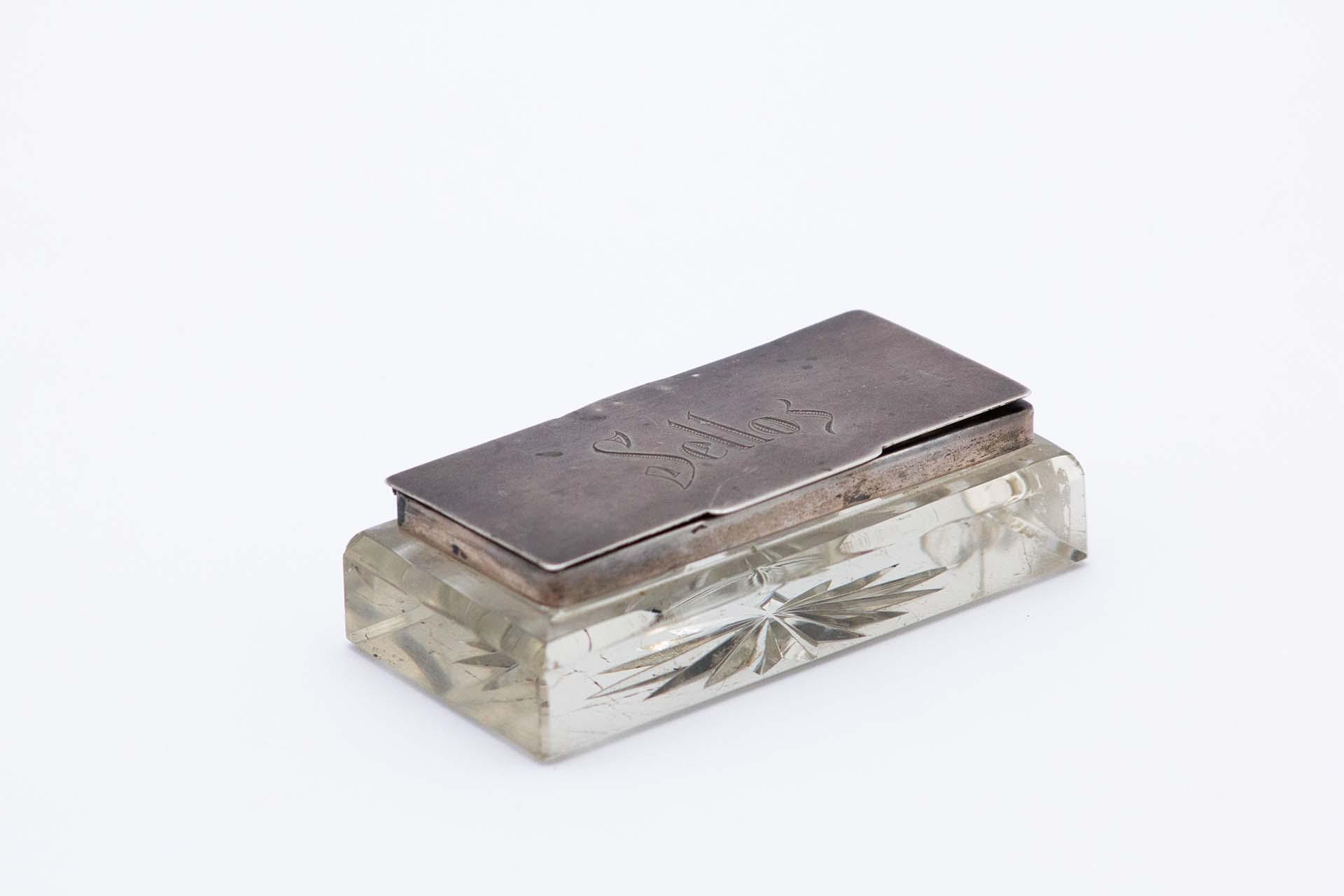 Stamp Box in Cut Glass
