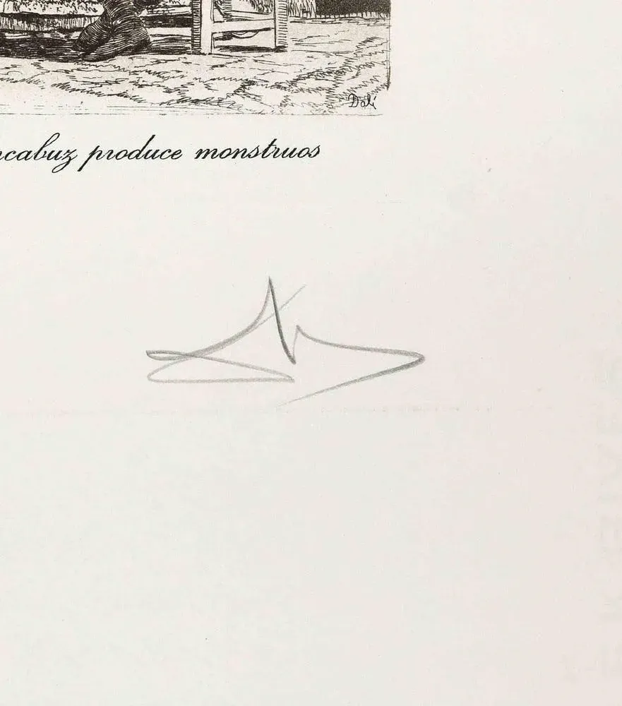 After Salvador Dalì, El Arcabuz Produce Monsters, Mixed Media, 1970s