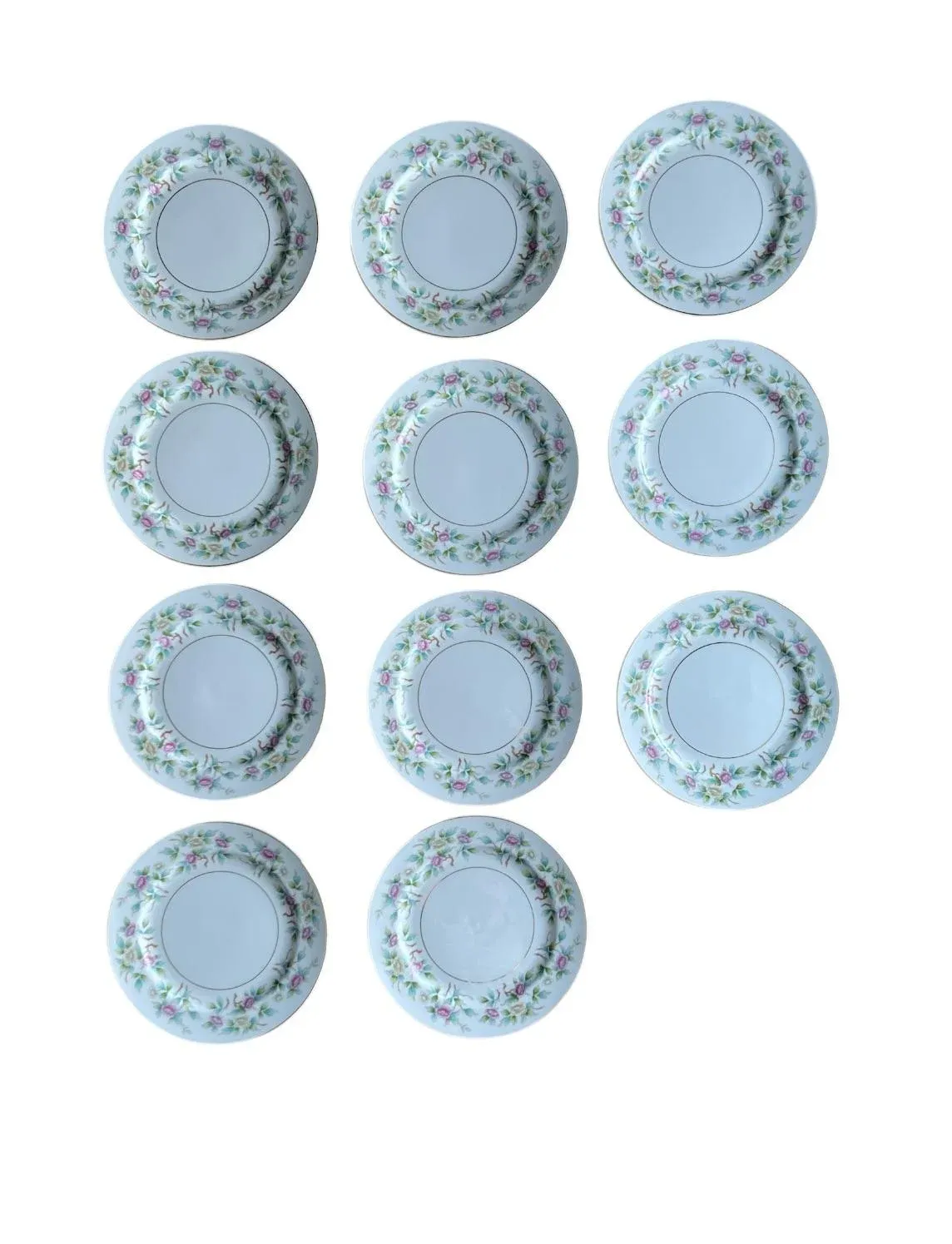 1950s Roselace by Noritake Side Plates and Bowls- 22 Pieces | Chairish