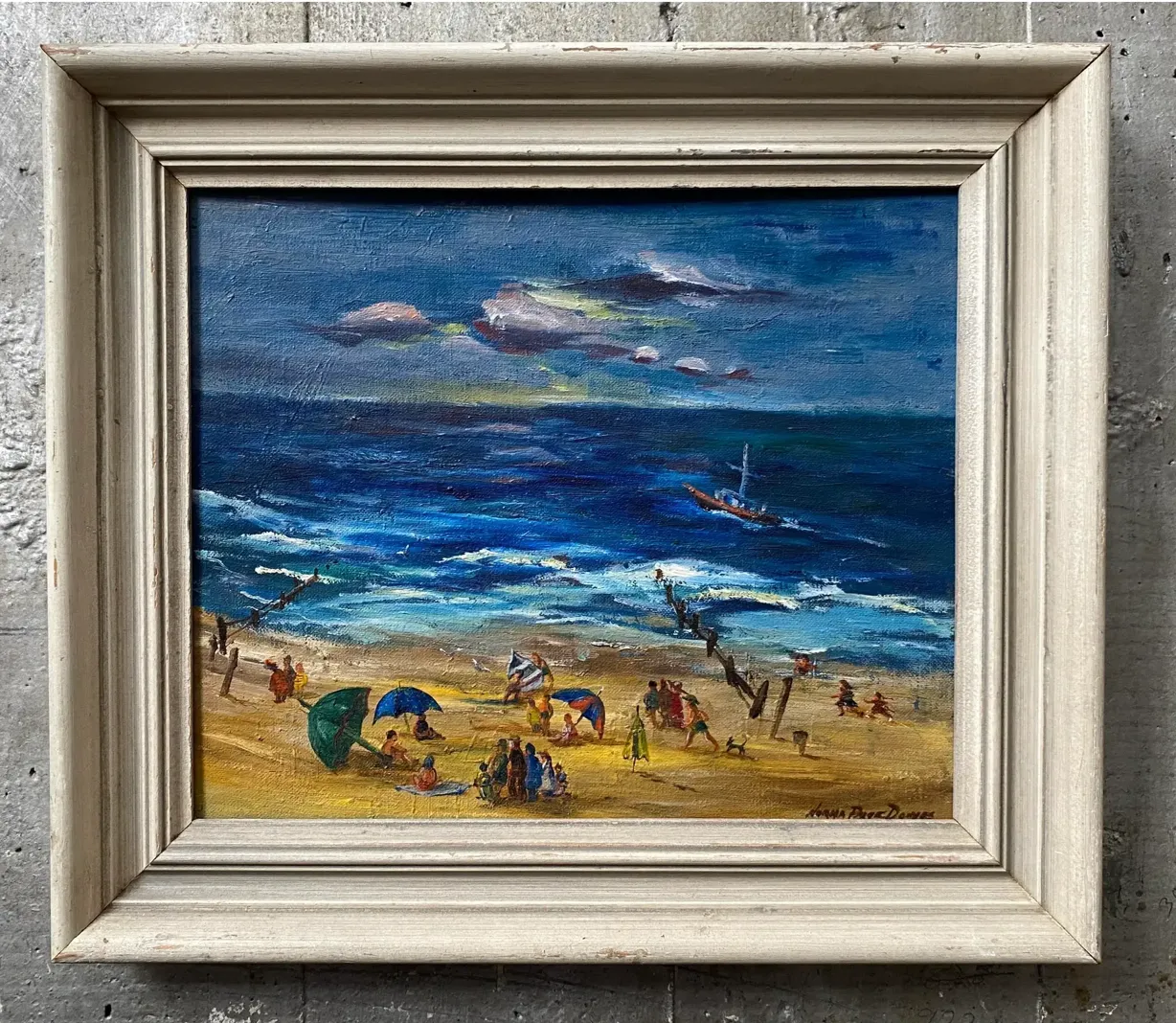 1948 Norma Page Donges Beach Oil on Canvas