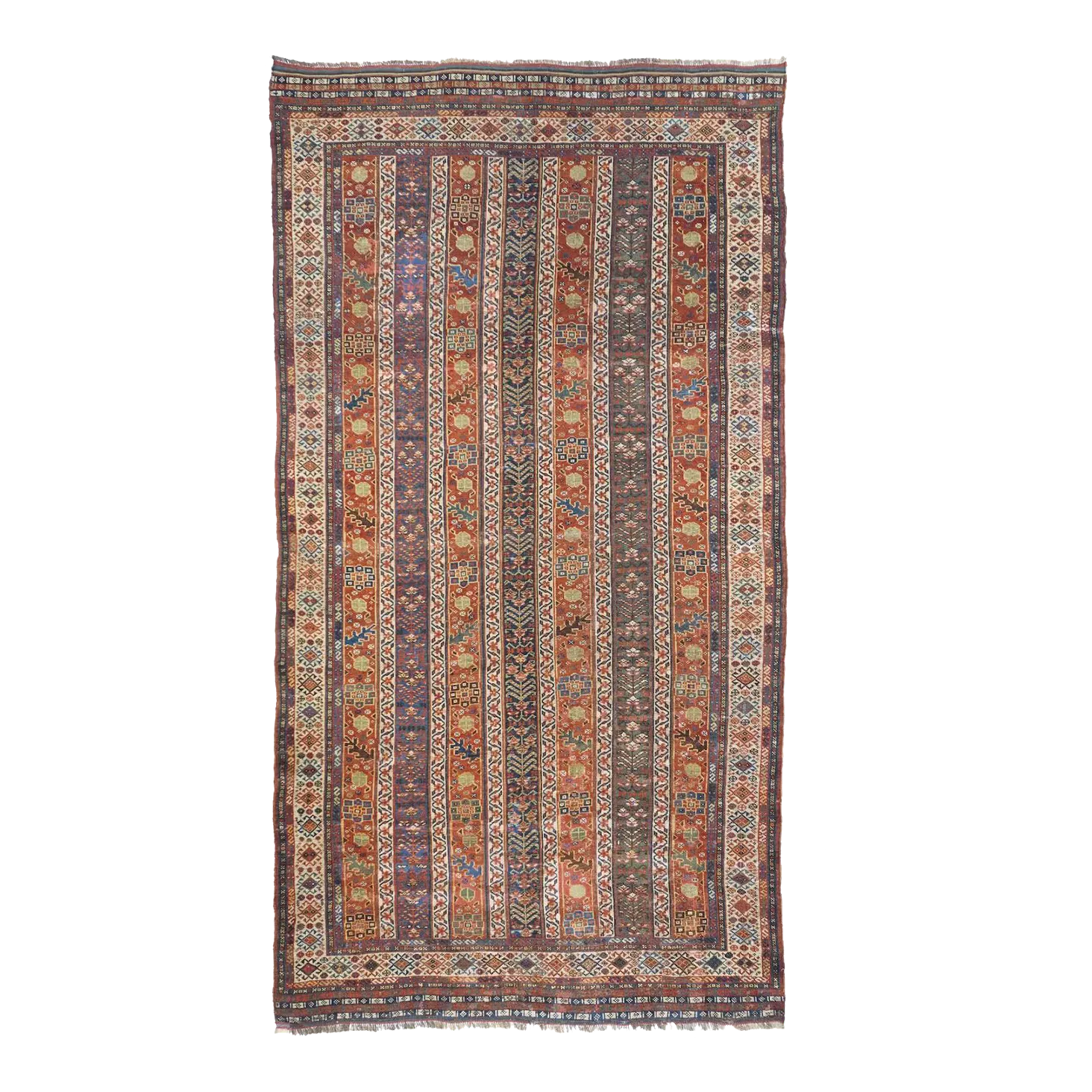 Antique khamse rug※今だけお値下げ！ Late 18th Century Antique Khamseh Rug 5'0'' x 9'5'' | Chairish