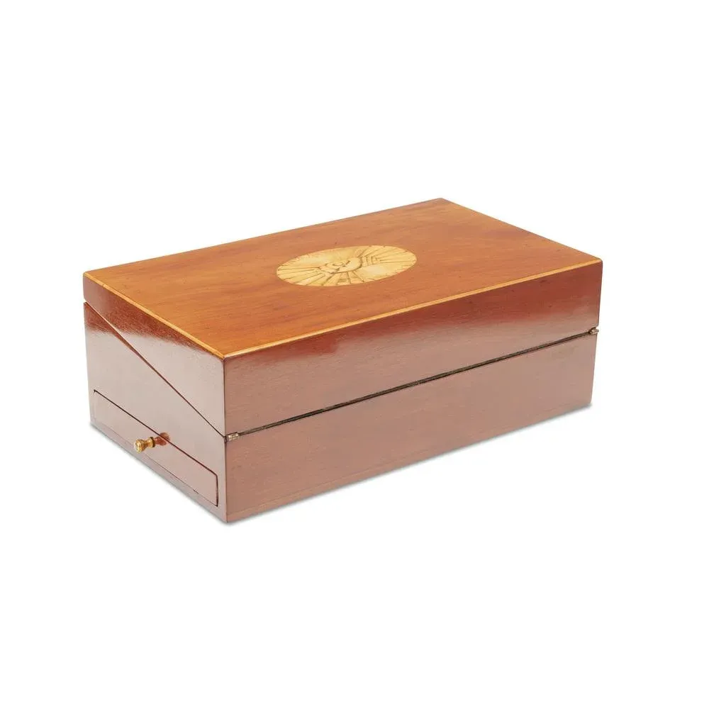 Mahogany Writing Box with Leather Pad, England, 1830s