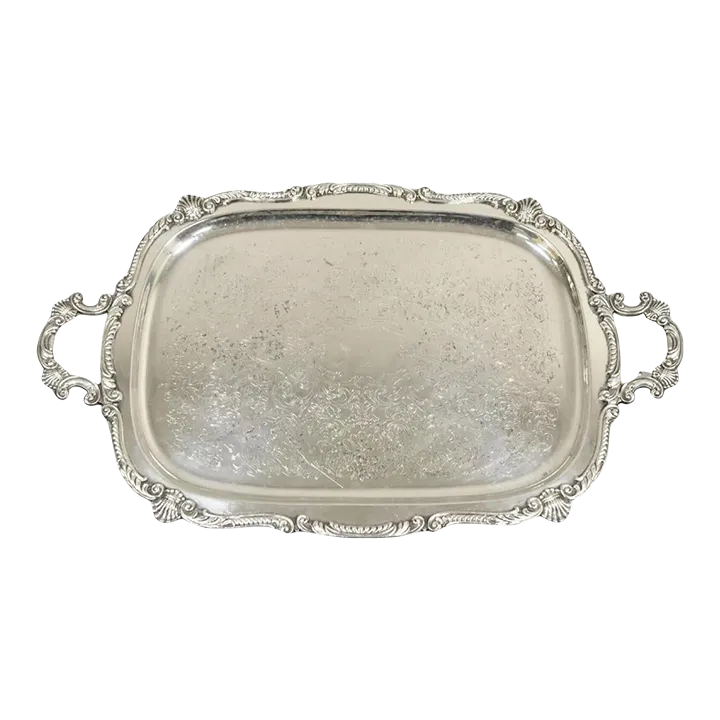 イギリス アンティーク Silver Tray Vintage English Victorian Bsc Silver Plater Twin Handle Serving
