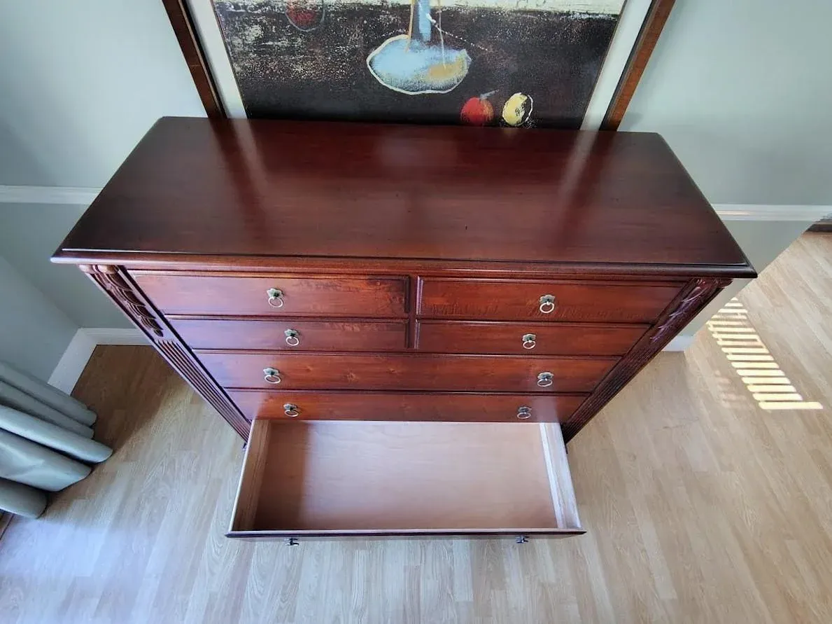 ethan allen british classics dresser ETHAN ALLEN CLASSIC MANOR DRESSER WITH MIRROR, 9 DRAWERS 15-5203 FREE SHIP