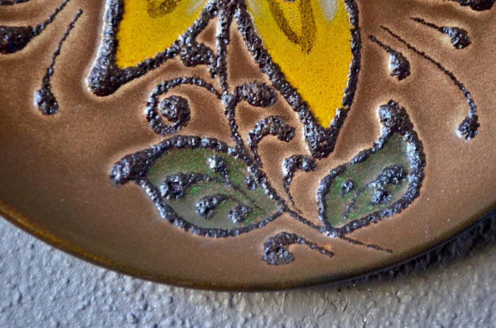 Fat Lava Mural Ceramic Plate, 1970s