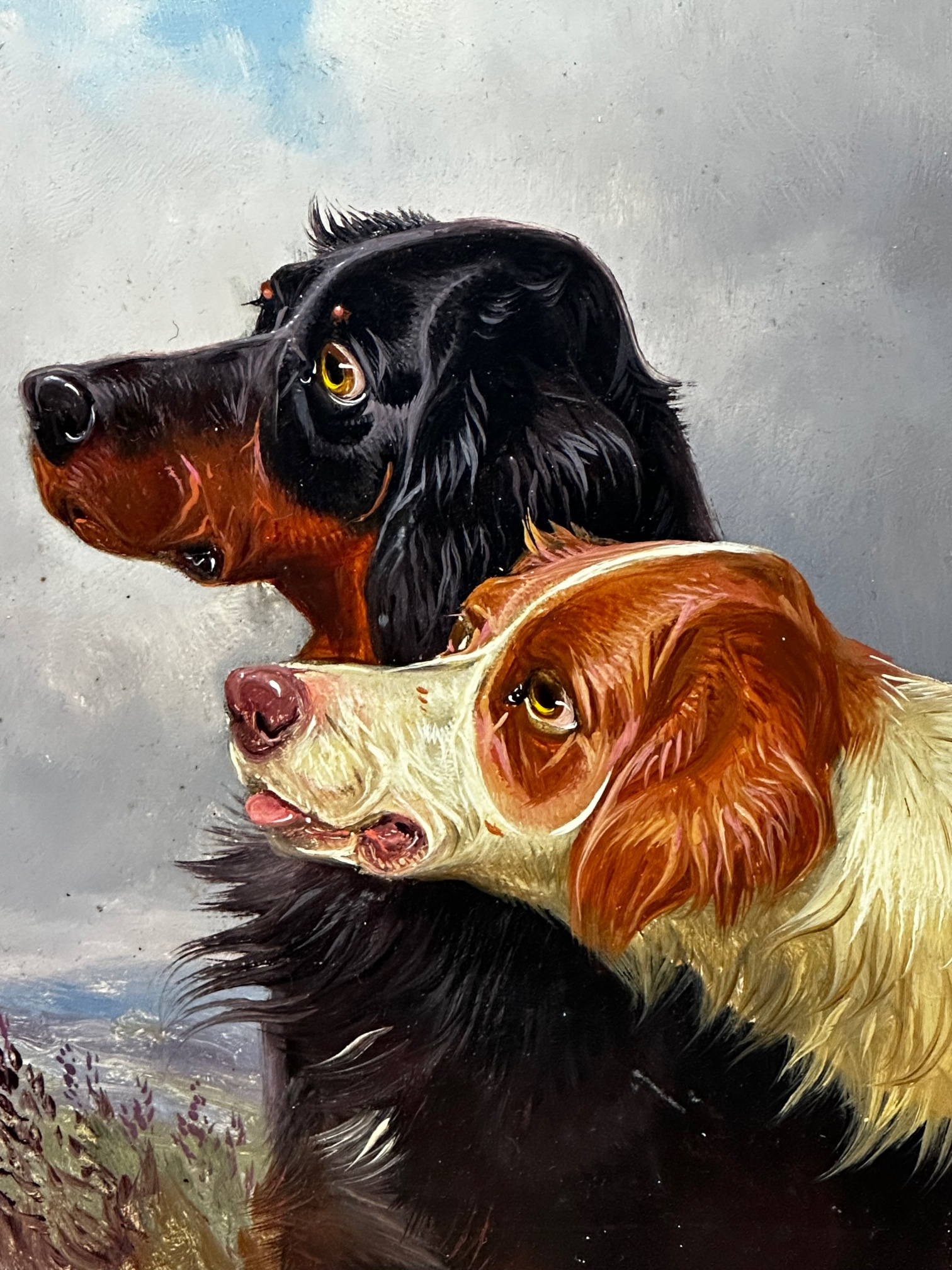 Victorian Dog Portrait Dogs In Paintings Antique Victorian Hunting
