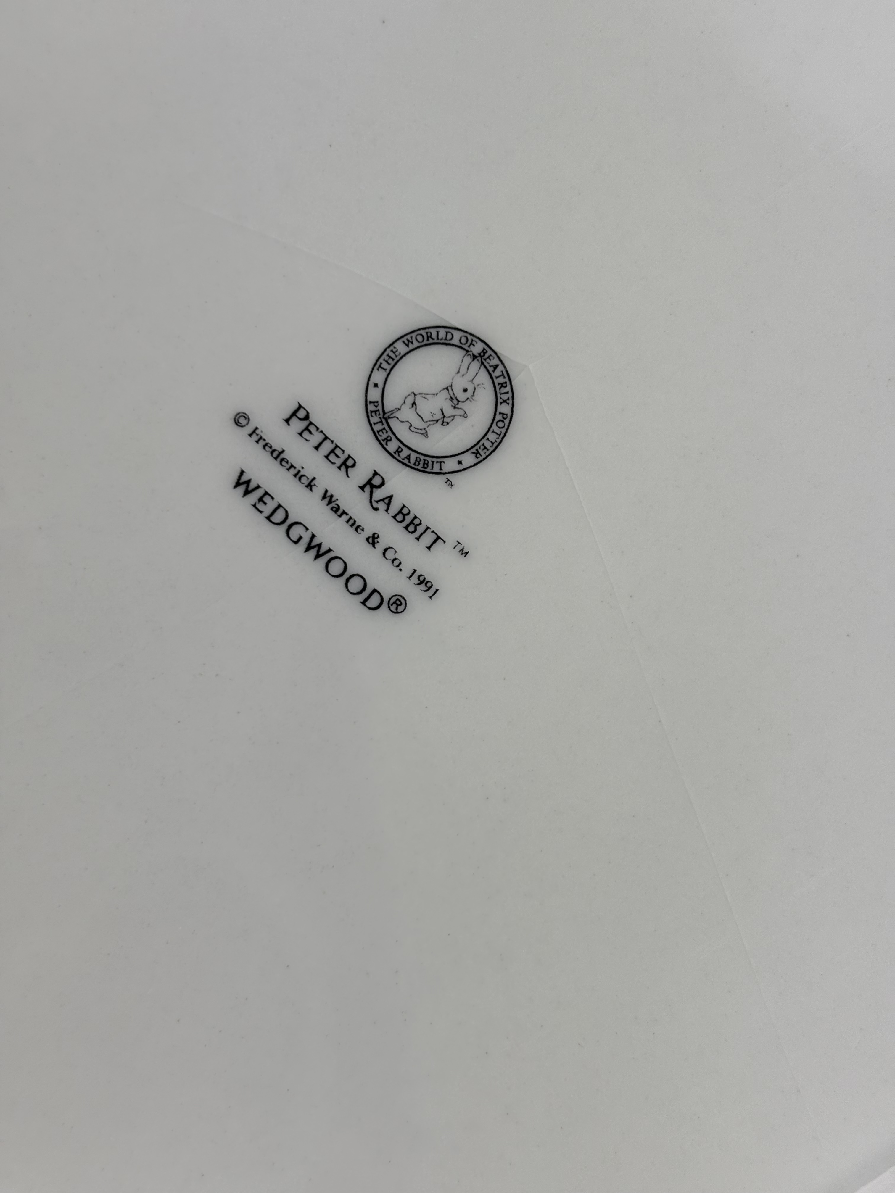 Vintage 1991 Beatrix Potter's Peter Rabbit Wedgwood 3 Piece Set