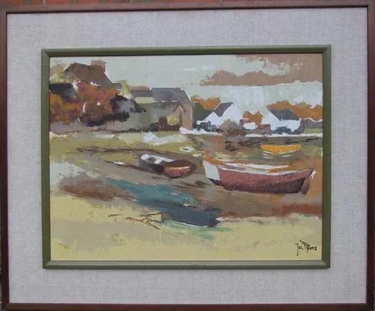 Seascape, Jos Rovers Screenprint on Canvas