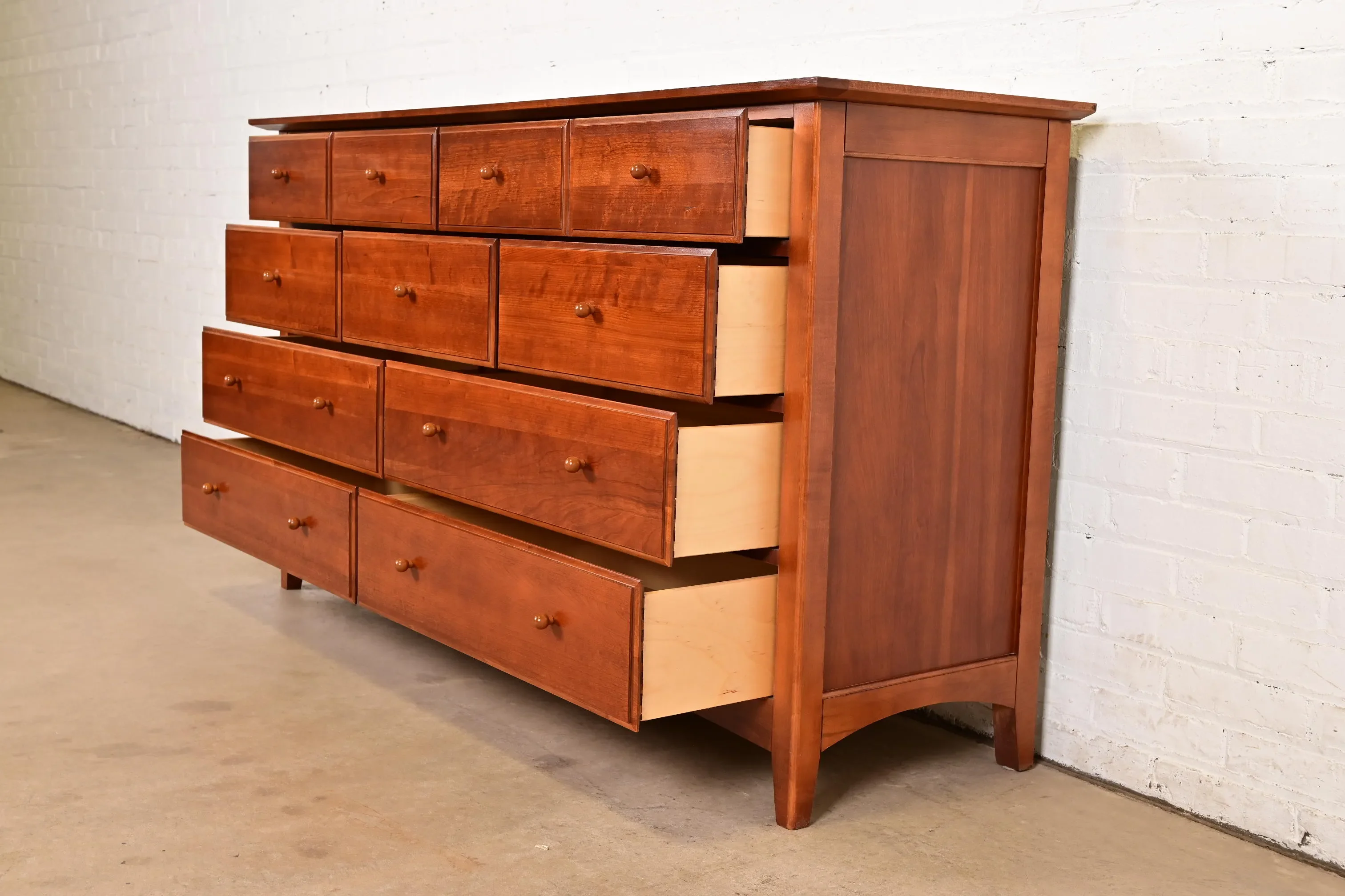 Thomasville Arts & Crafts Shaker Cherry Wood Dresser or Credenza