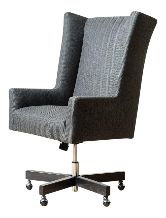 MidCentury Modern Sydney Black Fabric Office Chair Chairish