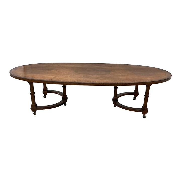 1960s Vintage Tomlinson Furniture Neoclassical Style Mahogany Oval