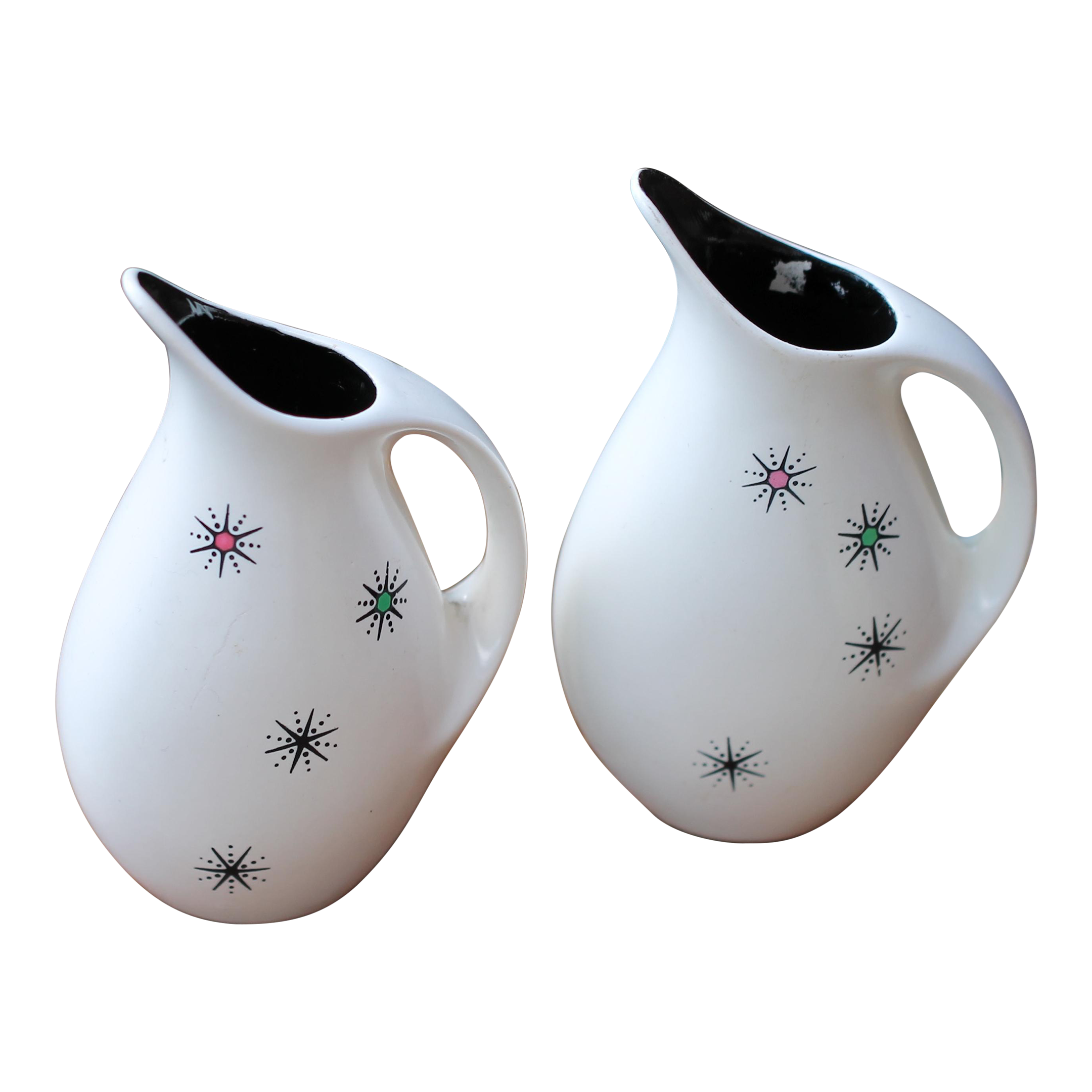 Circa 1950 Pair of Wade Shooting Star Milk Jugs Chairish