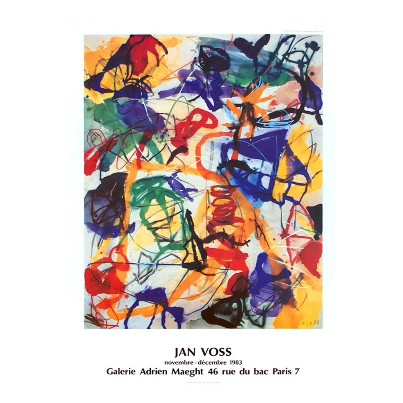 1983 Jan Voss Galerie Adrien Maeght Poster Chairish