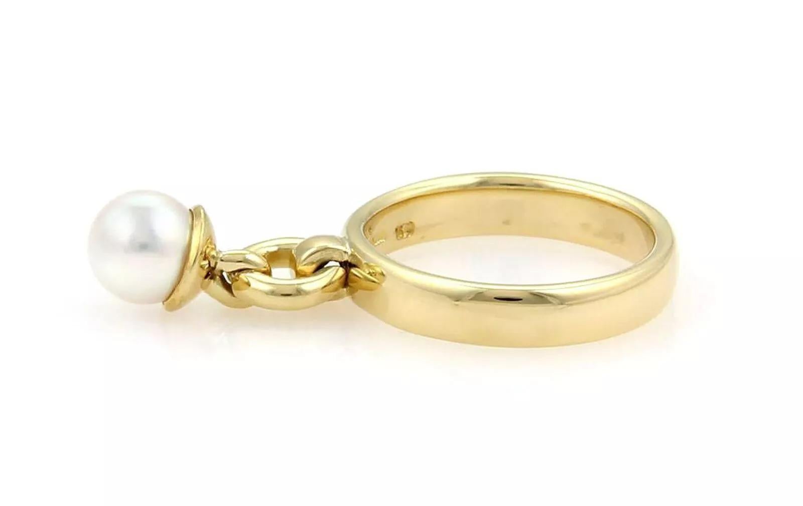 27035 - Tiffany & Co. Fascination Pearl 18k Yellow Gold Drop