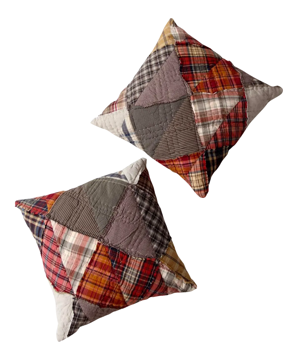 Vintage Patchwork Throw Pillows a Pair Chairish