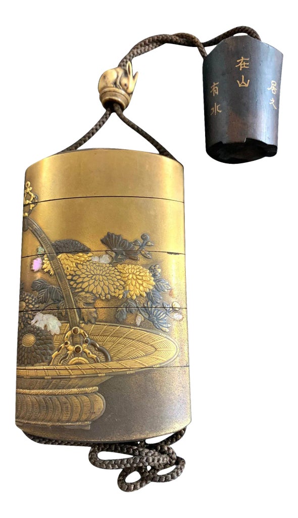 Late 18th Century Antique Japanese Inro by Shigehide Edo Period | Chairish