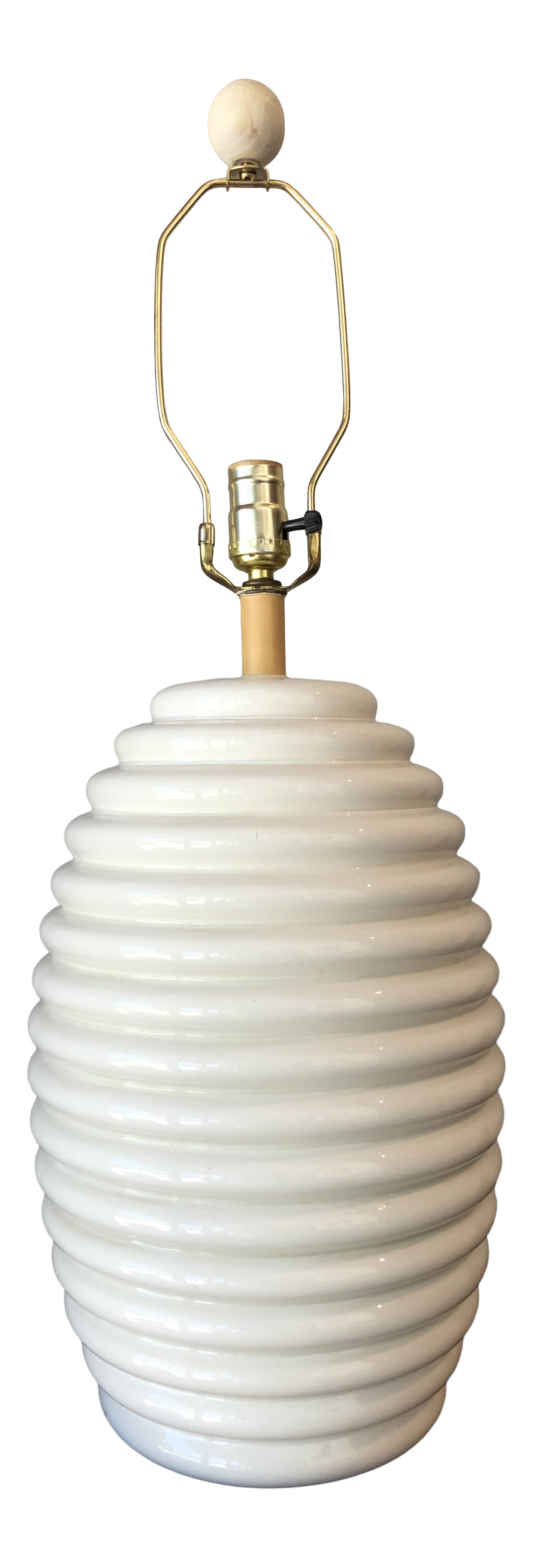 1980s White Ceramic Beehive Lamp Made In Italy For Tyndale Chairish
