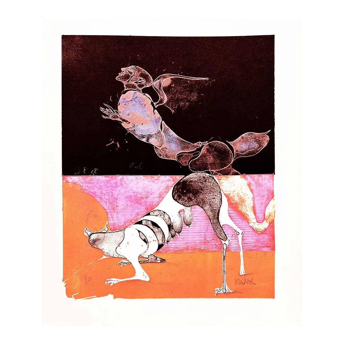 1974 Paul Wunderlich 18 L'Ange Et La Louve | Chairish