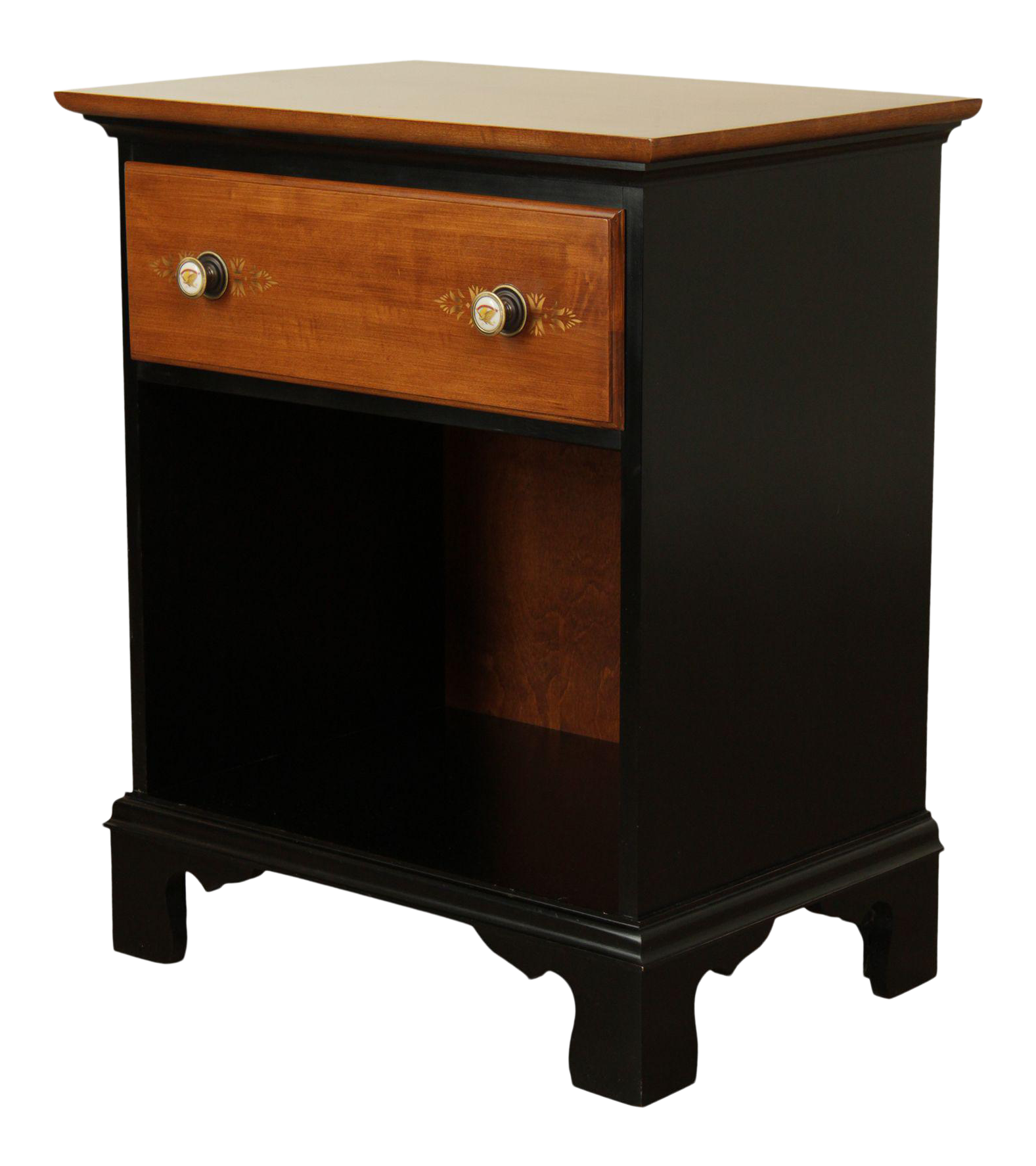 Hitchcock New Britain Black Harvest Finish One Drawer Nightstand Chairish