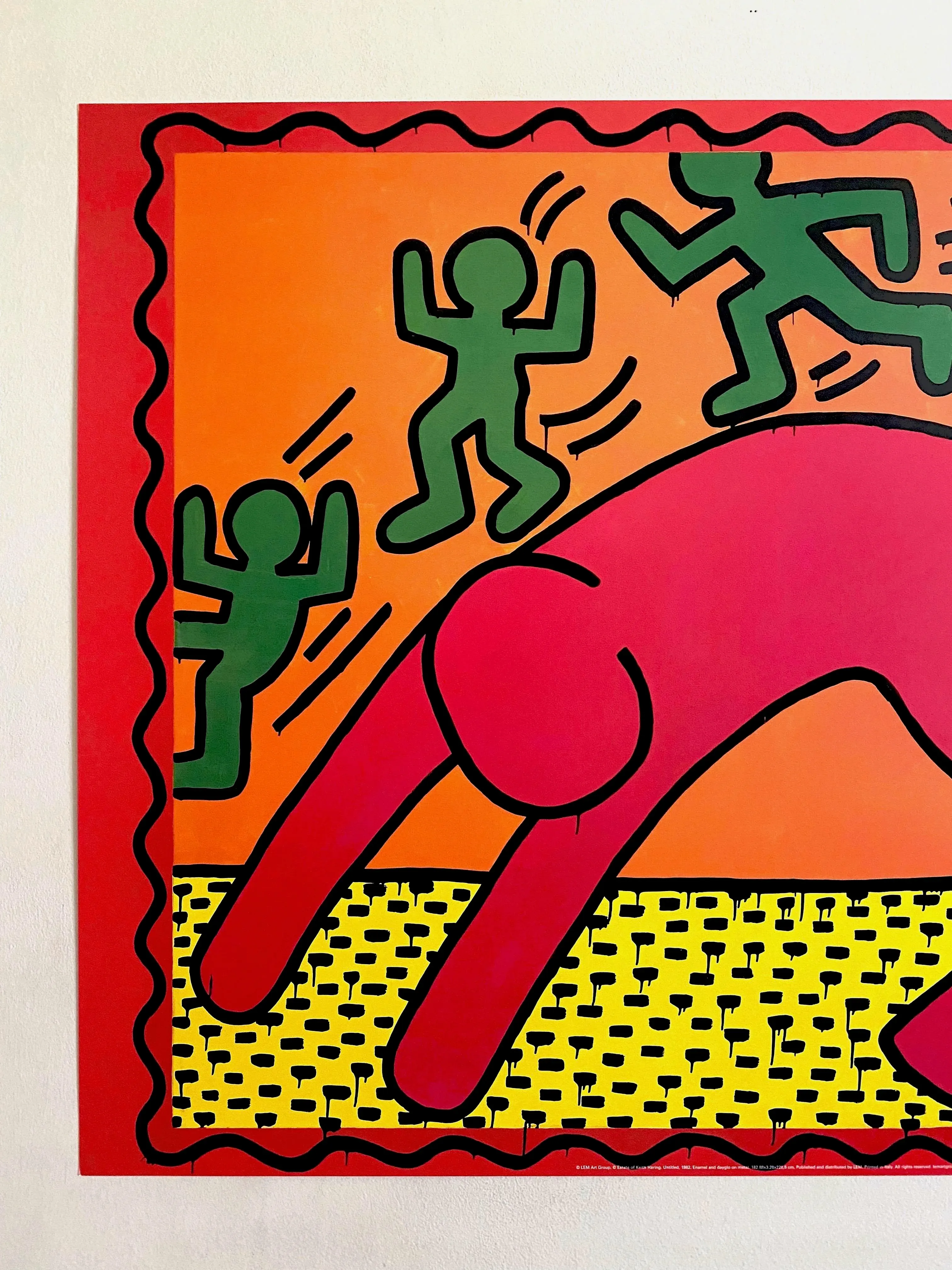 Keith Haring Estate Vintage 1999 Lithograph Print Pop Art Poster