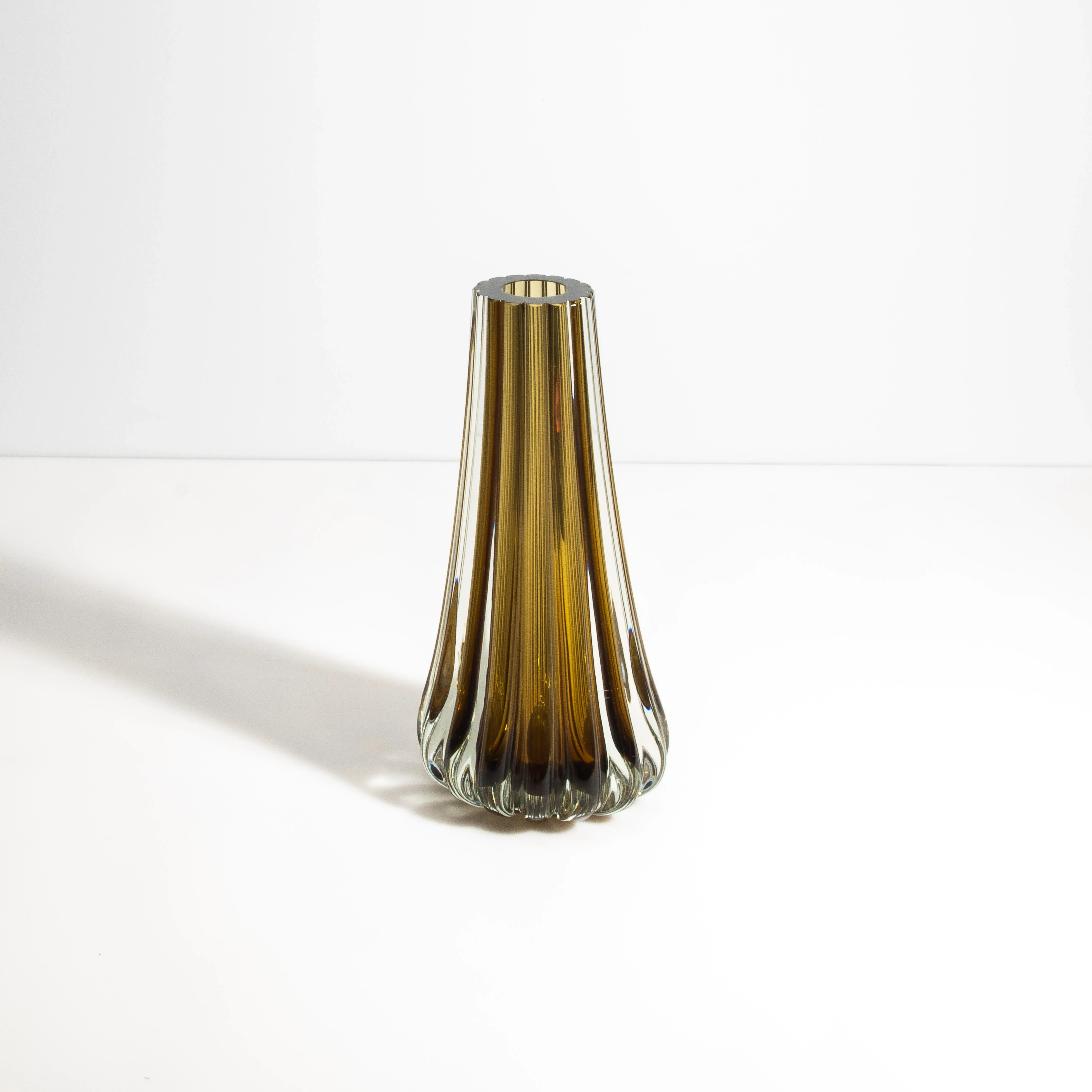 Hand Blown Murano Massiccio Vase in Copper
