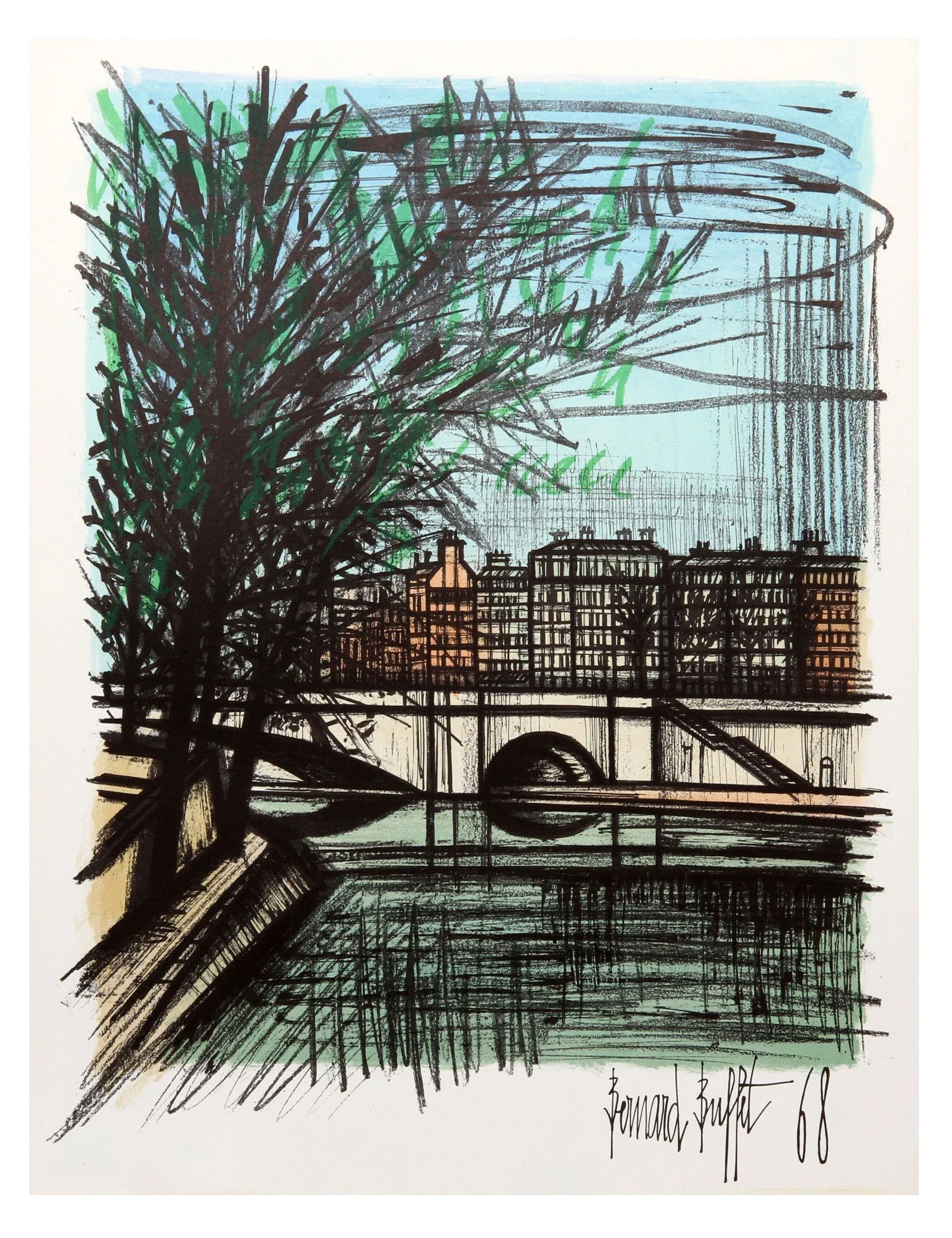 Bernard Buffet La Seine I Lithograph