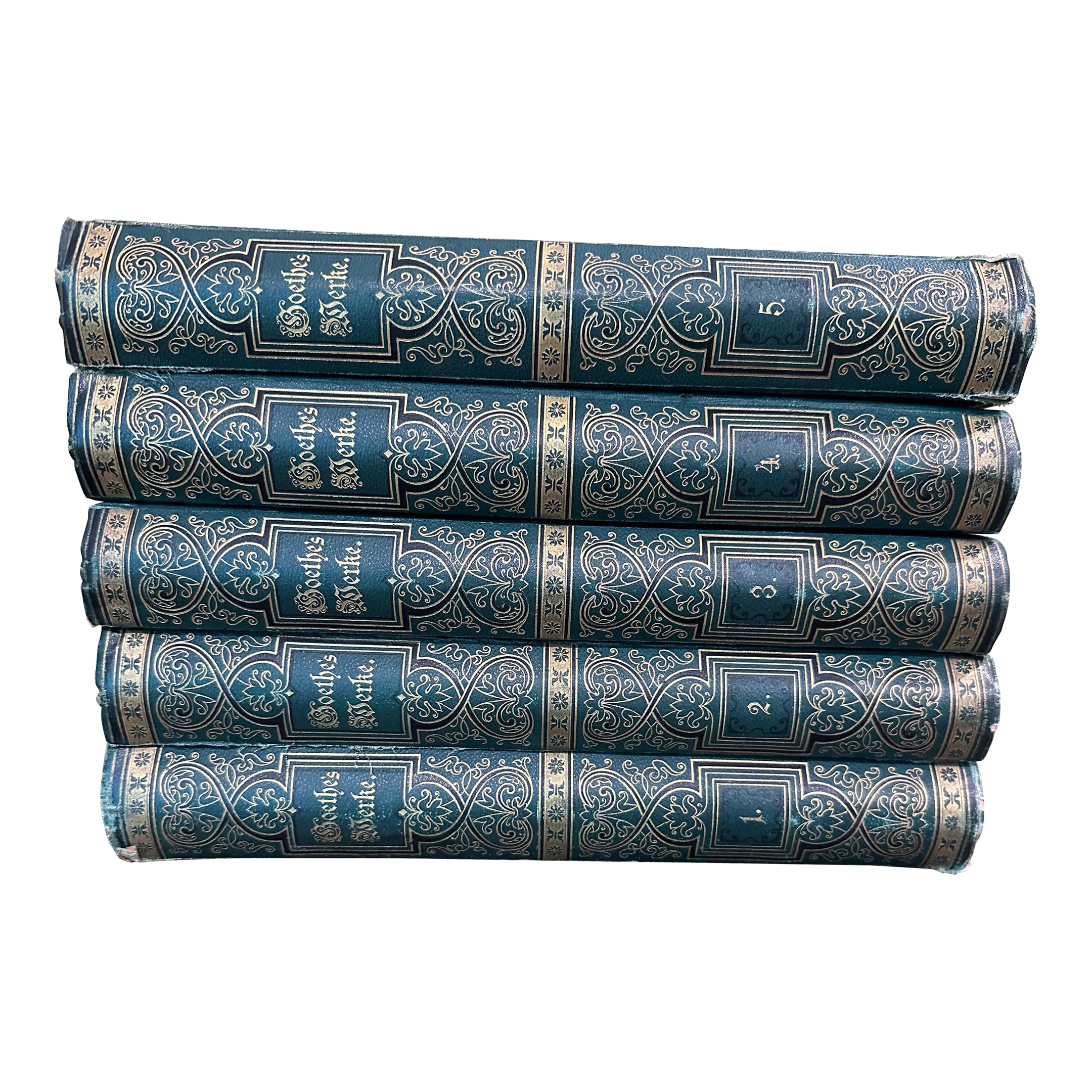 Goethe's Werke Mid 19th Century Complete 5 Vol. Set in German