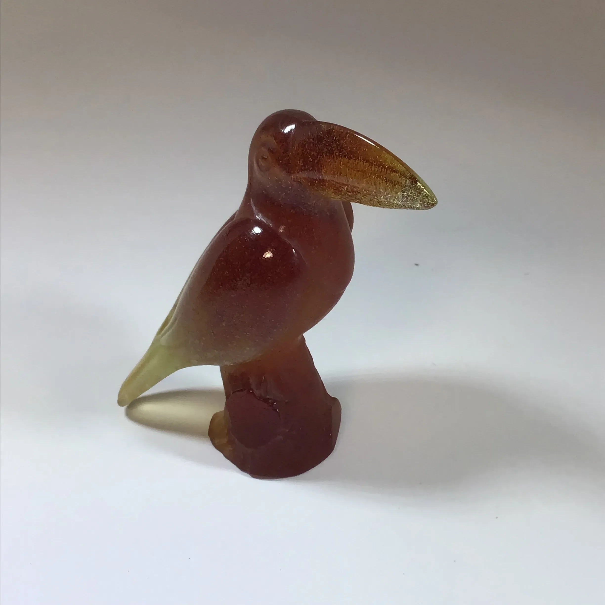 2000's Daum French Crystal Toucan | Chairish