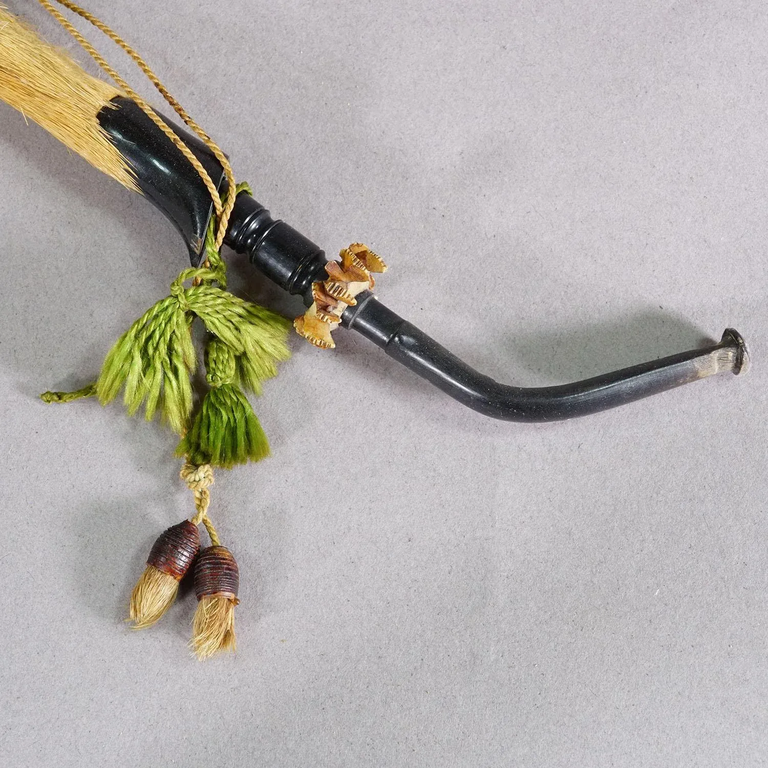 Antique Black Forest Tobacco Pipe With Chamois Horn Around 1900