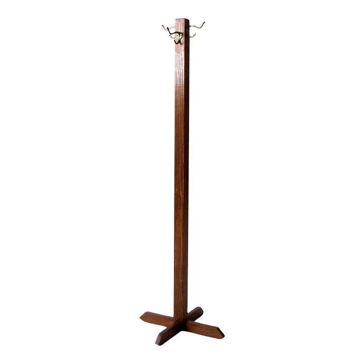 Vintage wooden coat rack chairish