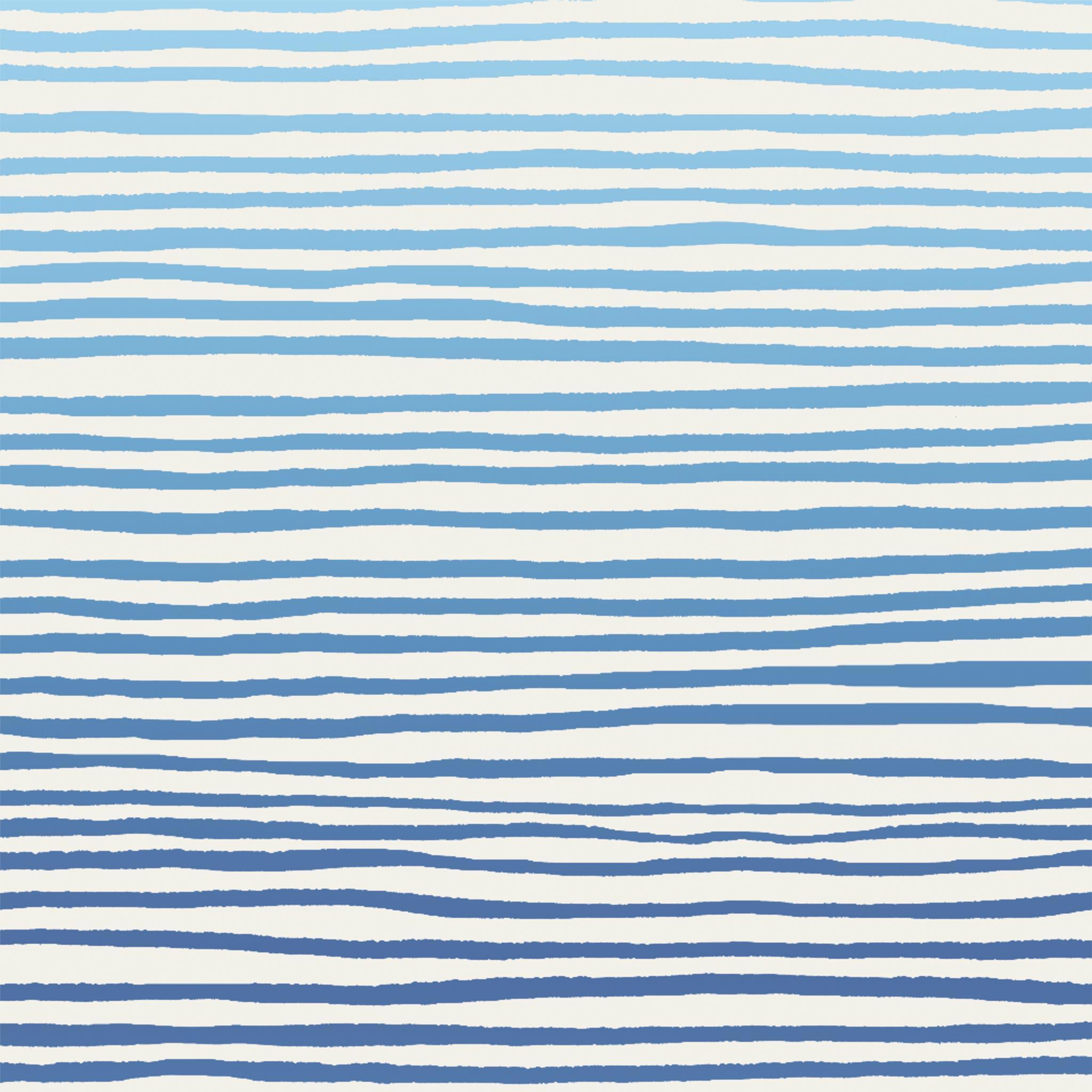 Soicher Marin Tiny Stripe Ombre Wallpaper in Blue - 3 Panels | Chairish
