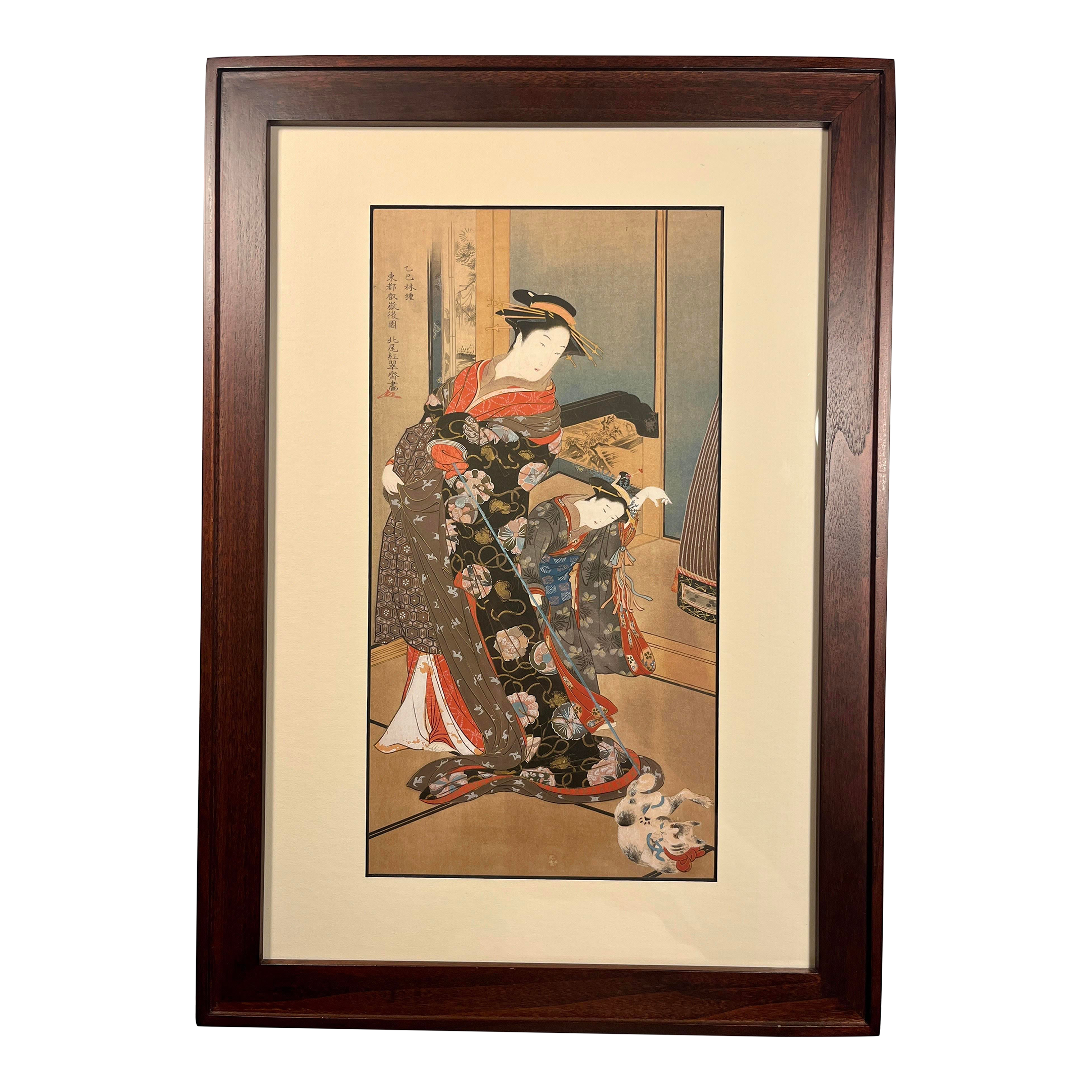 19th C. Kitao Shigemasa (1739-1820) Japanese Woodblock Print