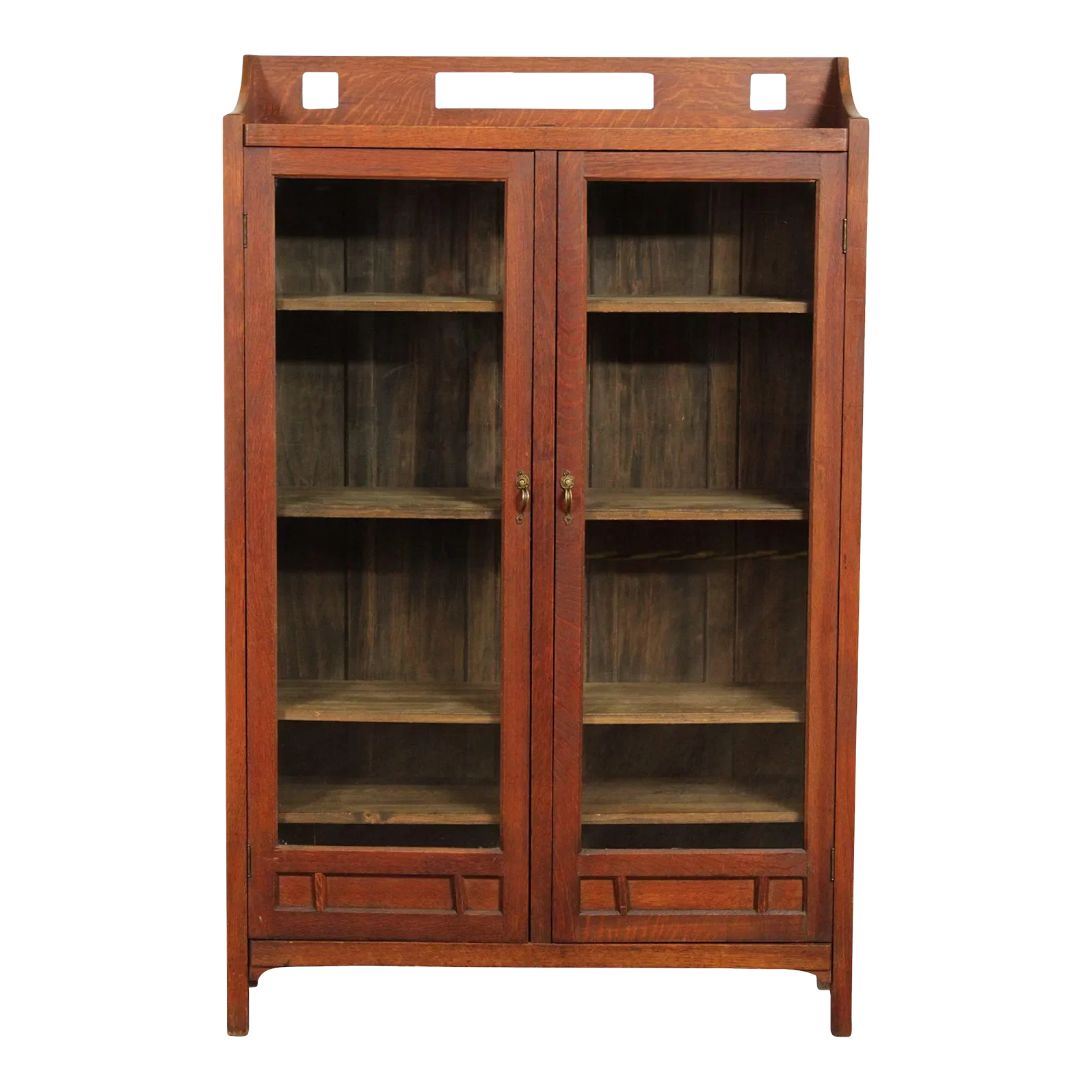 アンティーク家具　MISSION BOOKCASE UNIT Lifetime Mission Oak Arts and Crafts Triple Bookcase, Circa