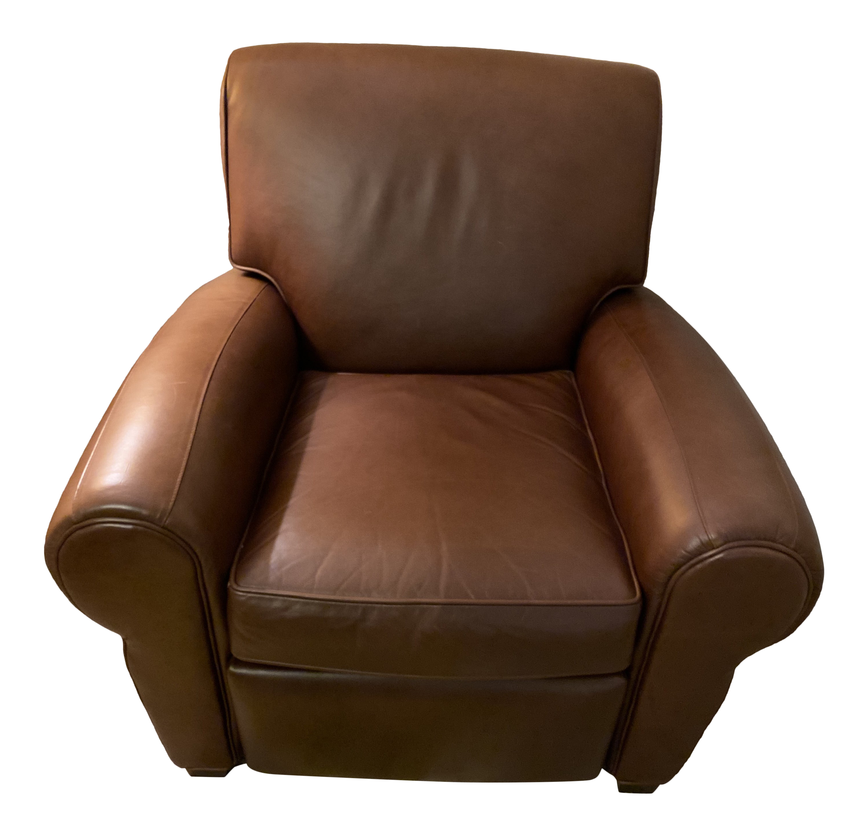 Pottery Barn Manhattan Leather Recliner Chairish