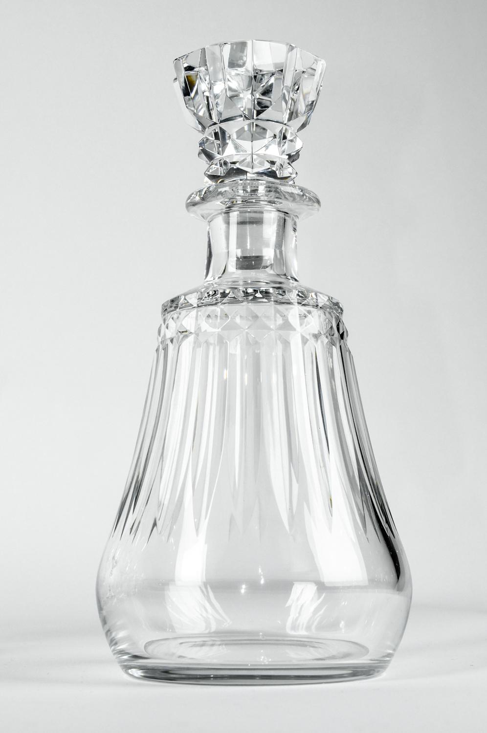 Vintage Baccarat Crystal Decanter & Glasses - Set of 8