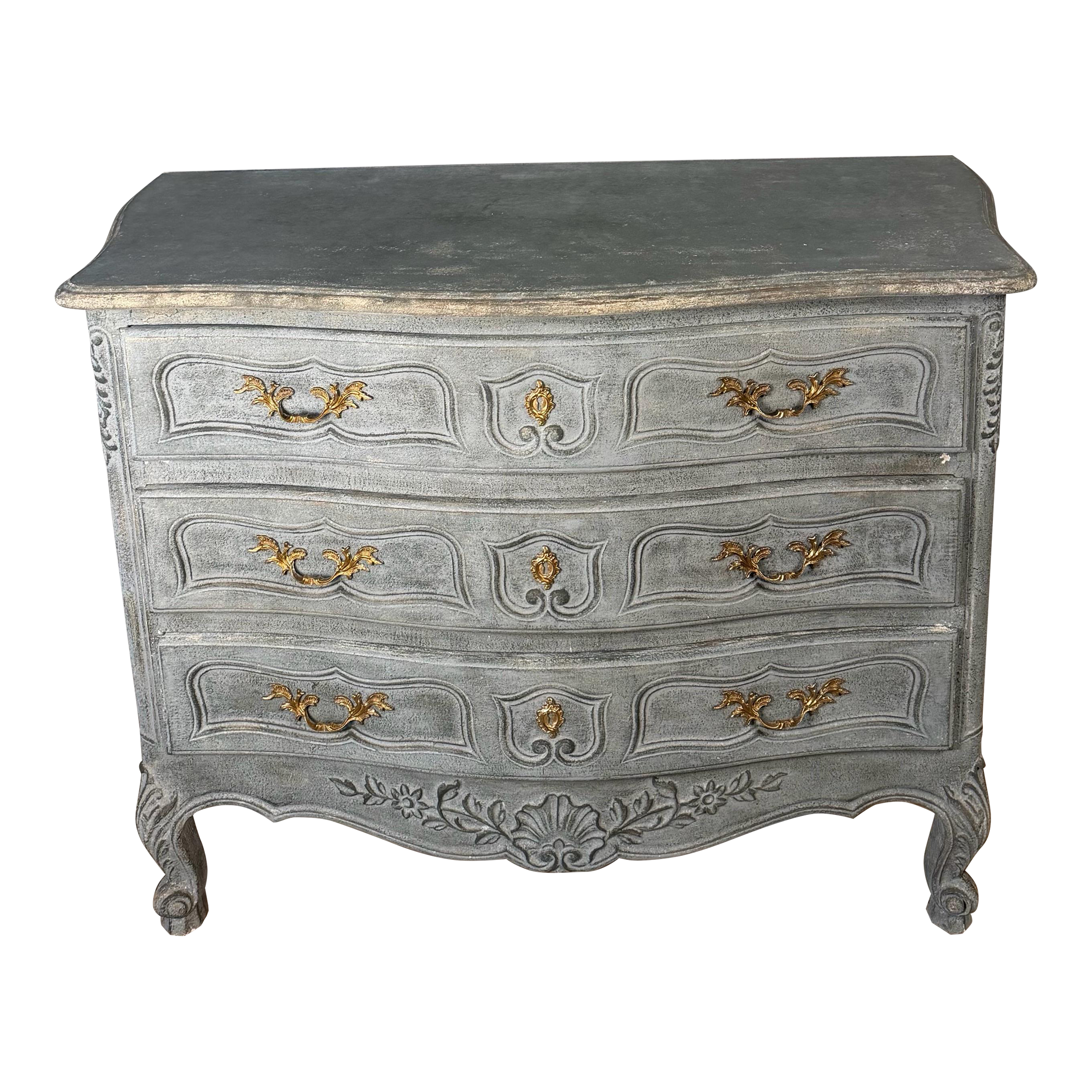 grey french provincial dresser GREY 6 DRAWER FRENCH PROVINCIAL DRESSER