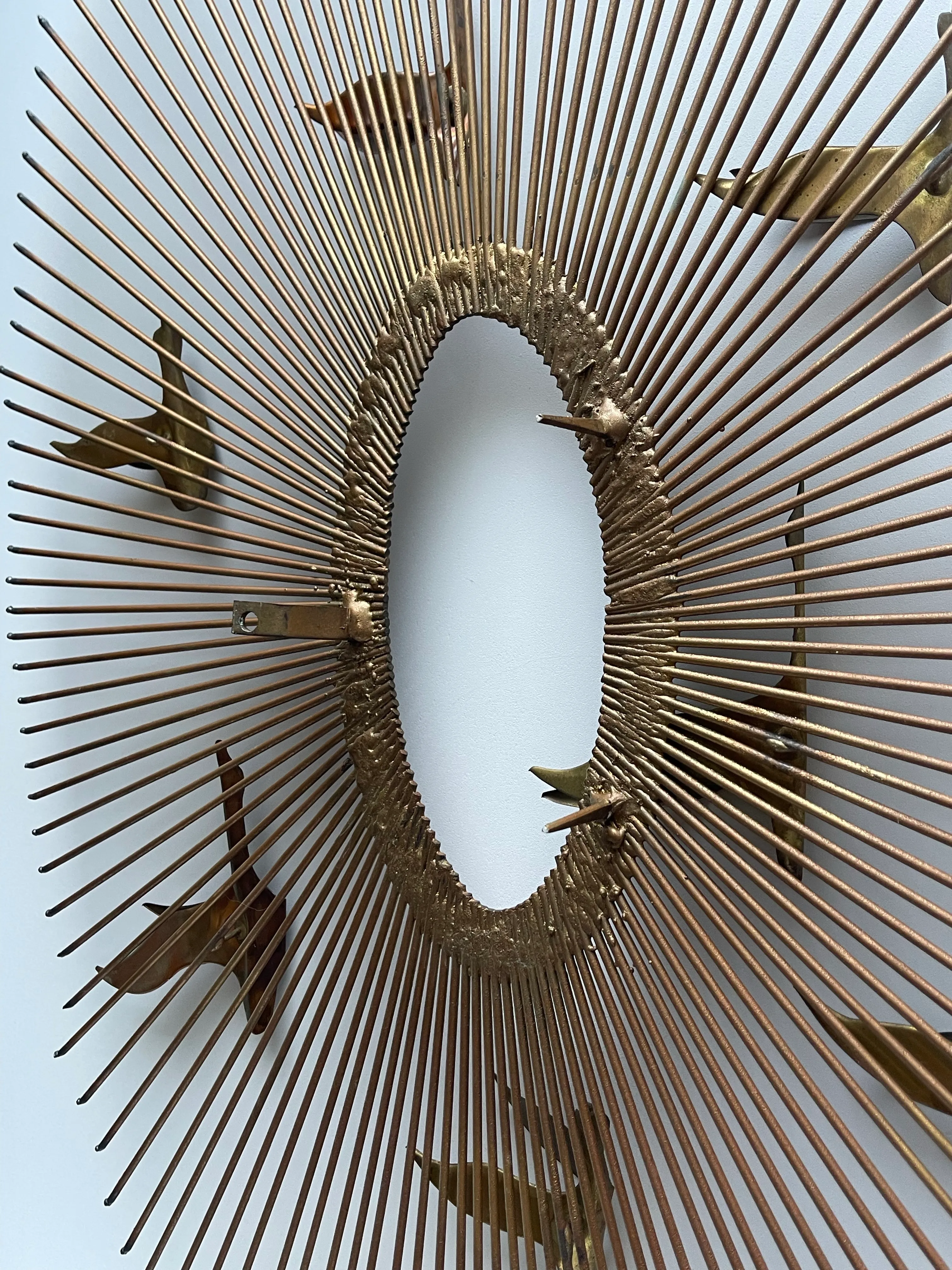 1960s Birds Over Sunburst Attributed to Curtis Jere Wall-Hanging