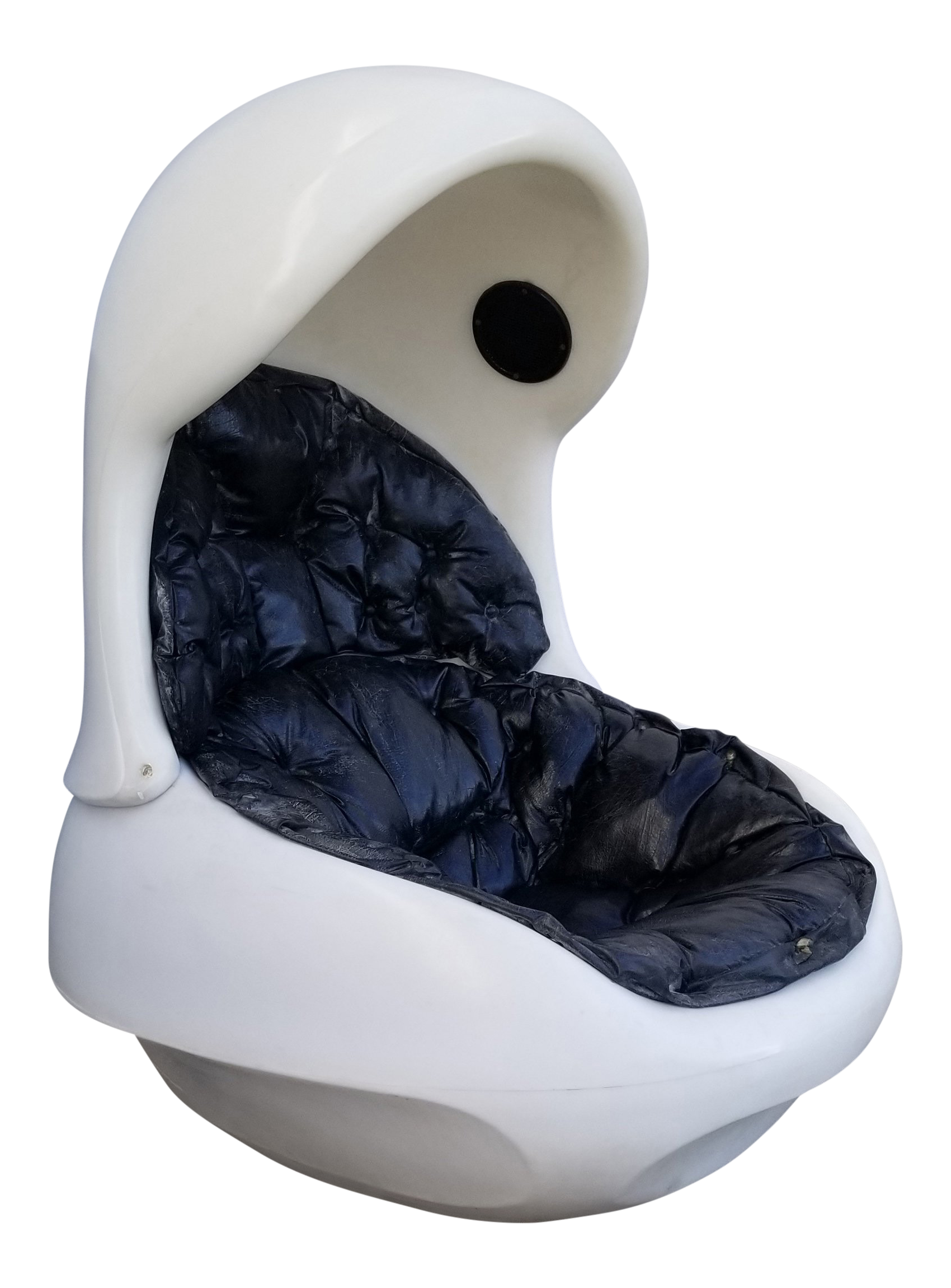 egg shell chairs for sale on 1960s Vintage Hollen Manufacturing Molded Plastic Stereo Egg Chair Chairish