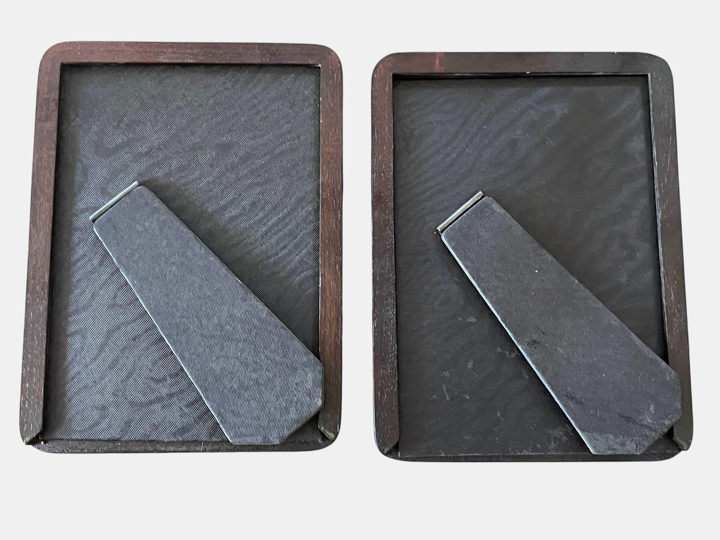 1970s Pair of Danish Modern Solid Wood Picture Frames for 5x7 Photos