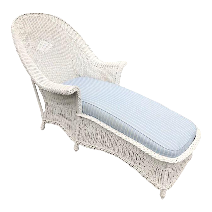 Early 20th Century Wicker Chaise Lounge Chairish