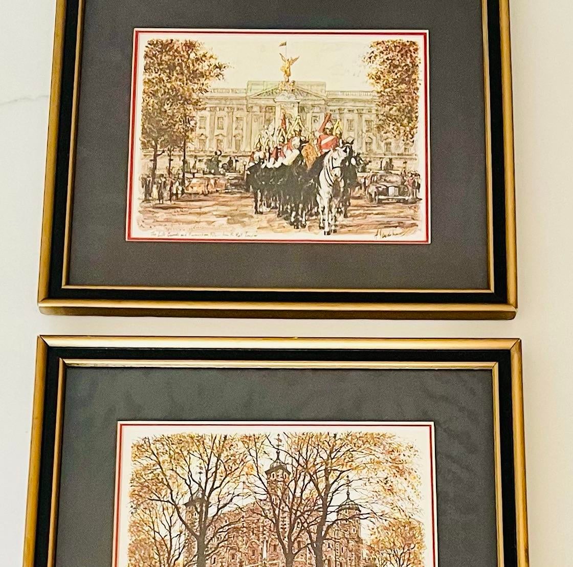 Framed London Prints by Alex Jawdokimov- a Pair | Chairish
