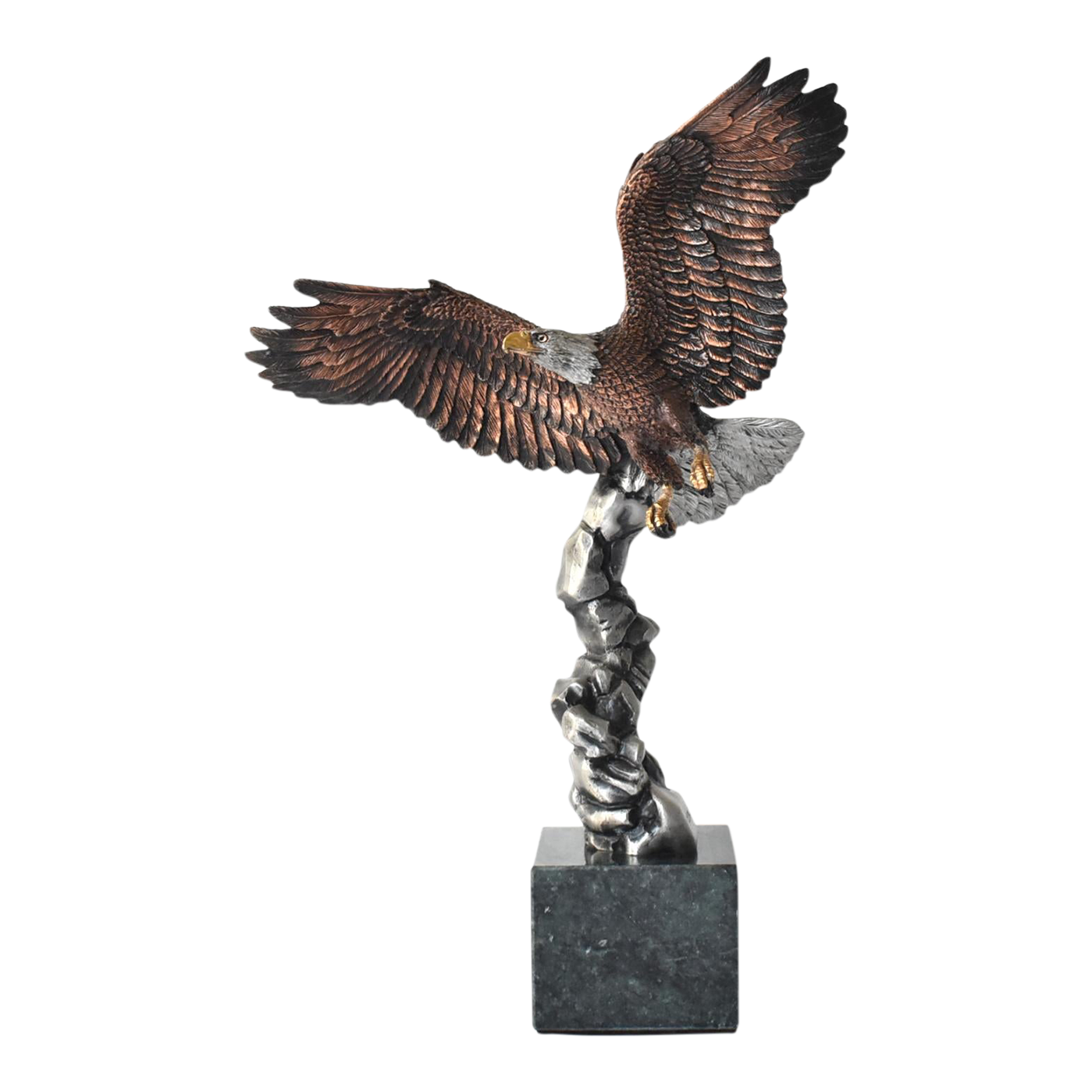 K. Cantrell Pewter Eagle Sculpture "Spiral Flight" Chairish