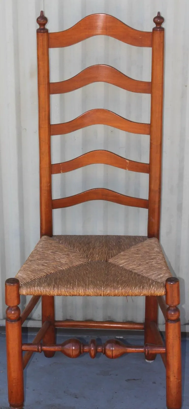 Early 19th C Delaware River Valley Ladder Back Chairs, 2