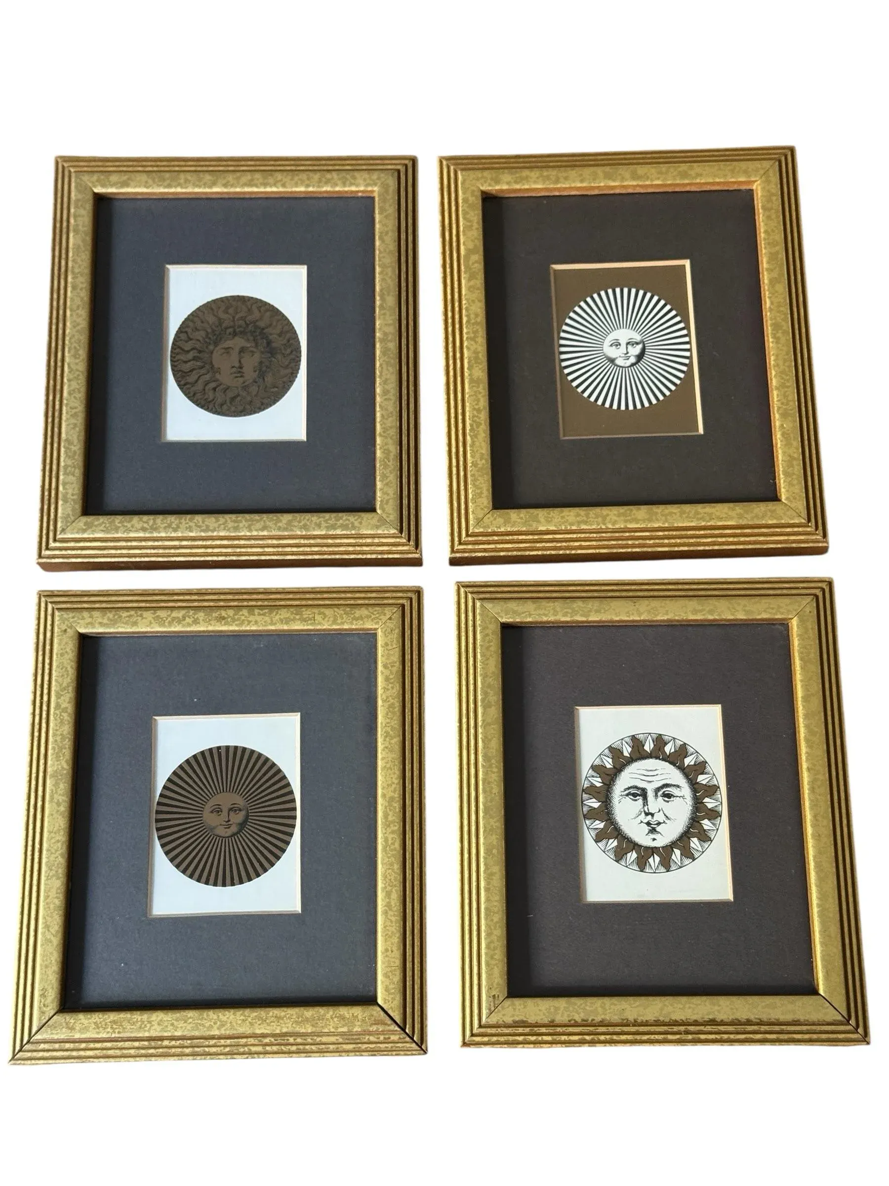 1990s Fornasetti Framed Sun Prints, Set of Four | Chairish