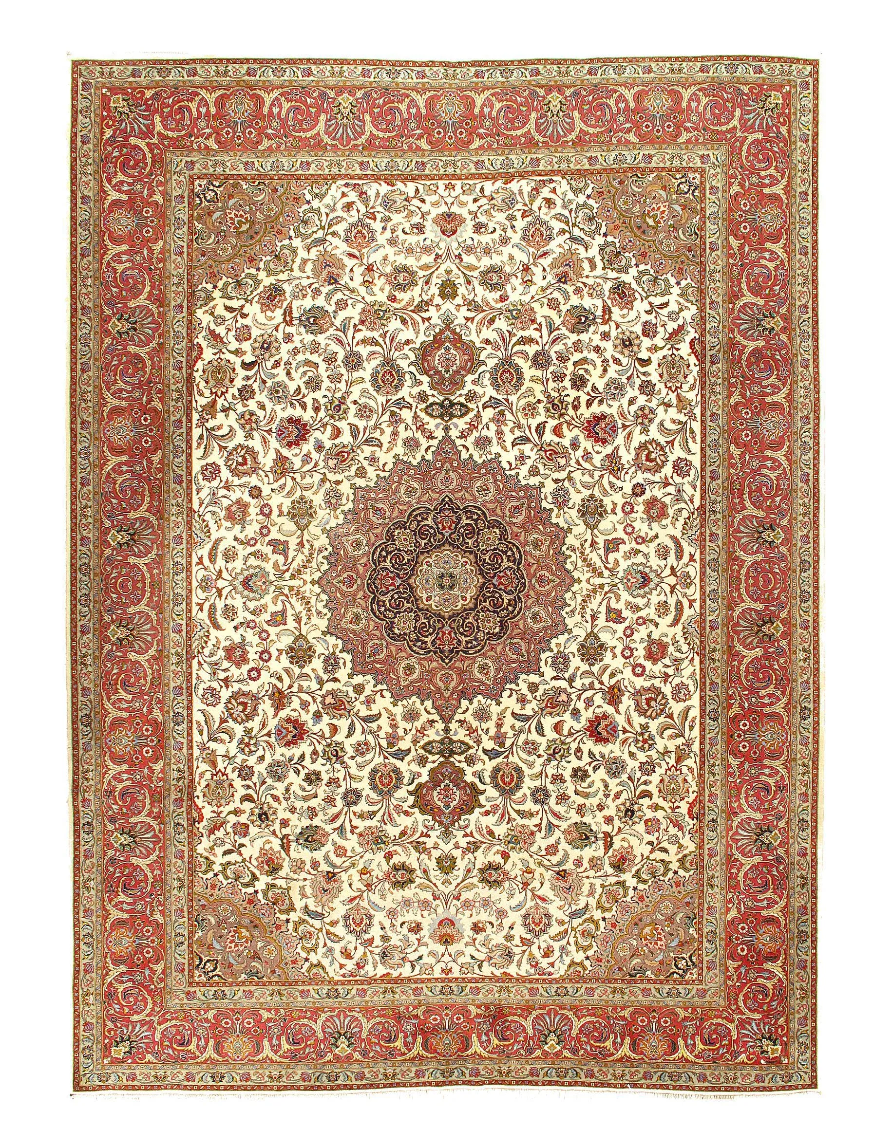 Persian Fine Tabriz Silk & Wool Rug - 8′2″ × 11′4″ | Chairish